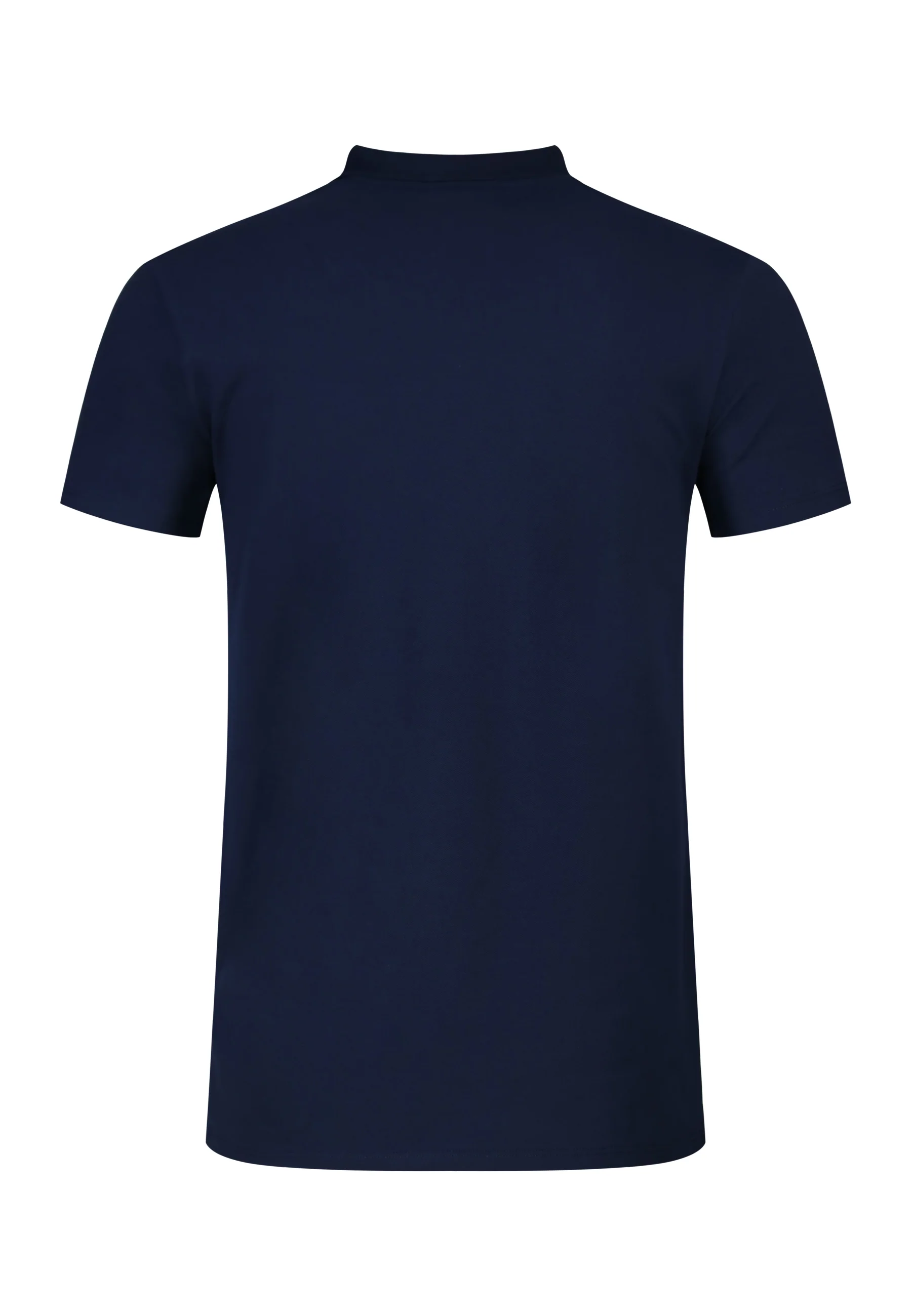 Navy Zip Polo T-Shirt - Image 7