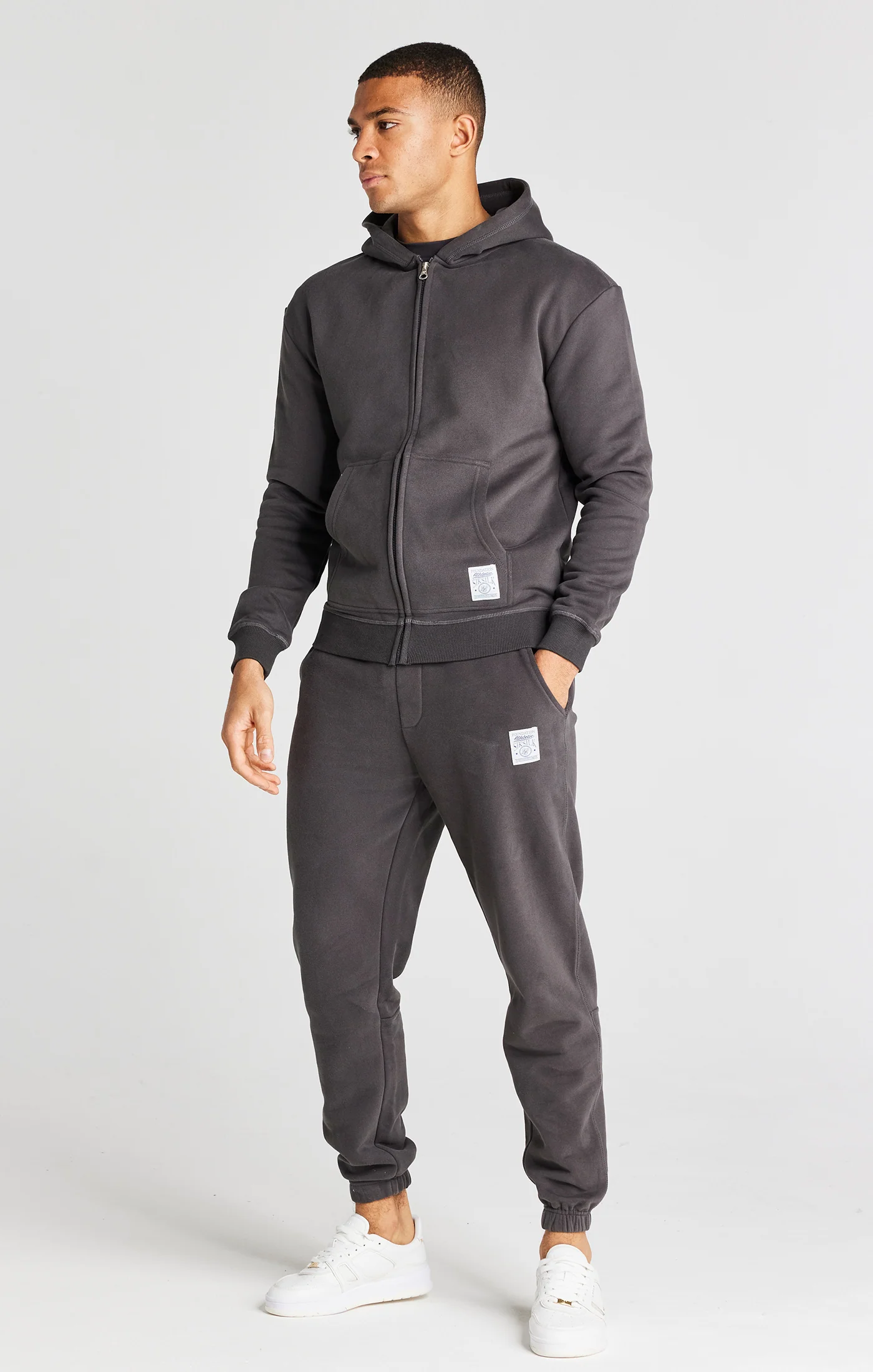 Black Foundation Zip Through Hoodie - Image 3