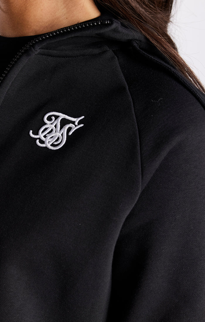Black Essential Zip Thru Hoodie - Image 2
