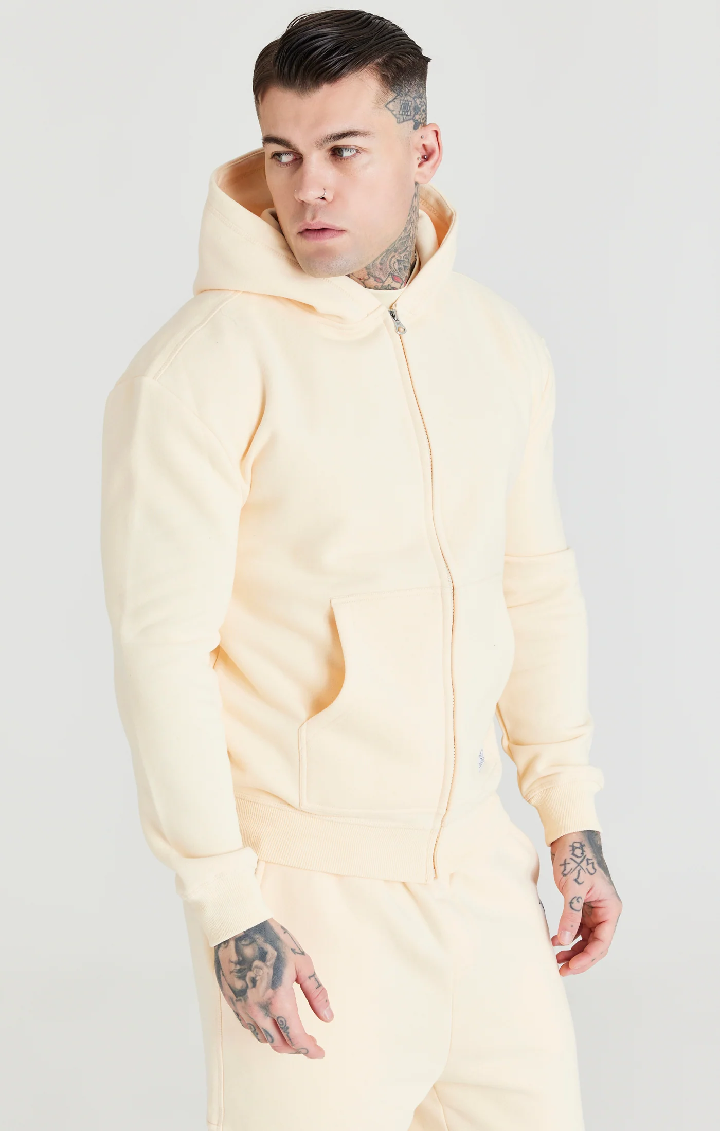Ecru Foundation Zip Through Hoodie - Image 2
