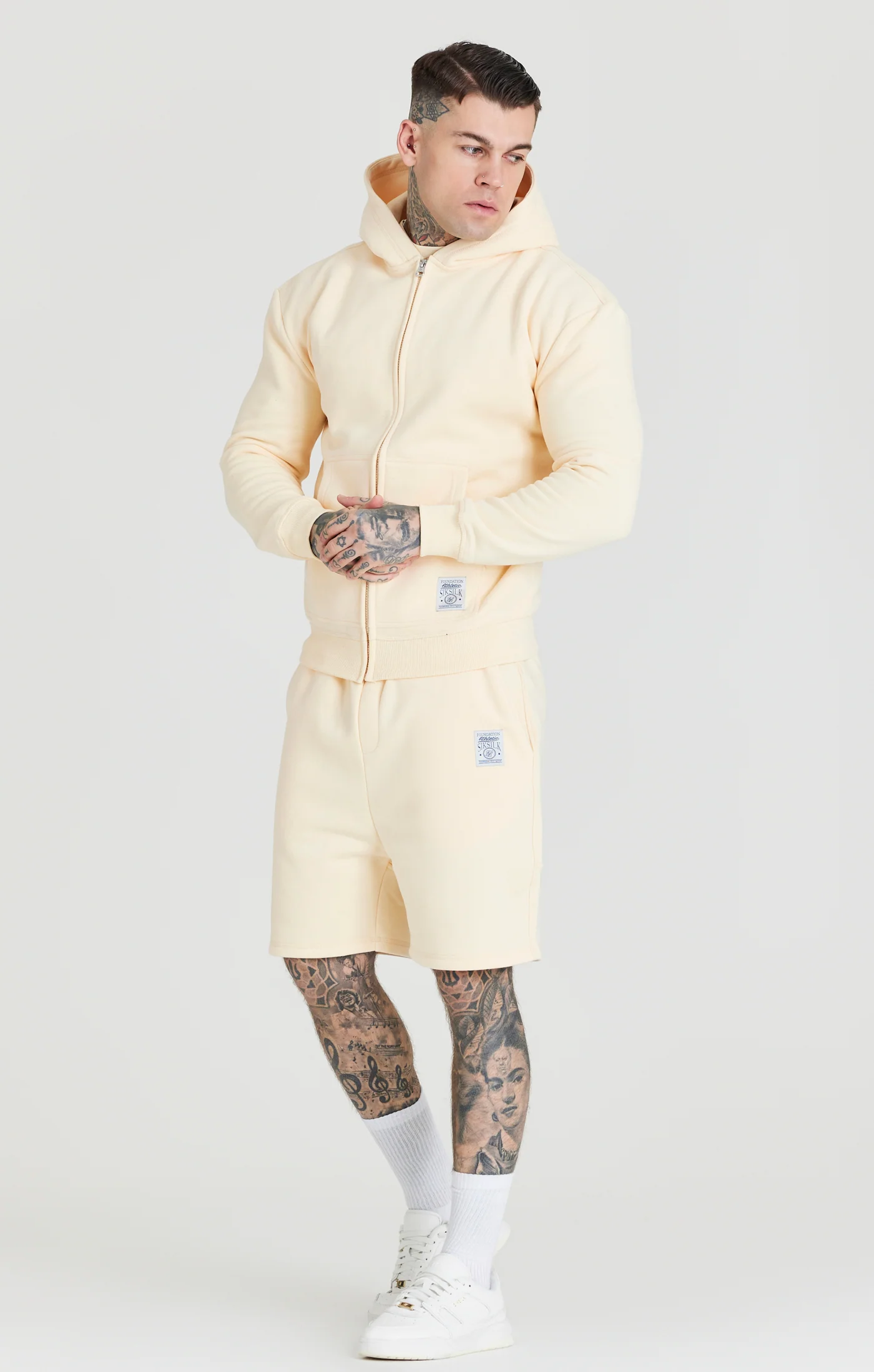 Ecru Foundation Zip Through Hoodie - Image 3