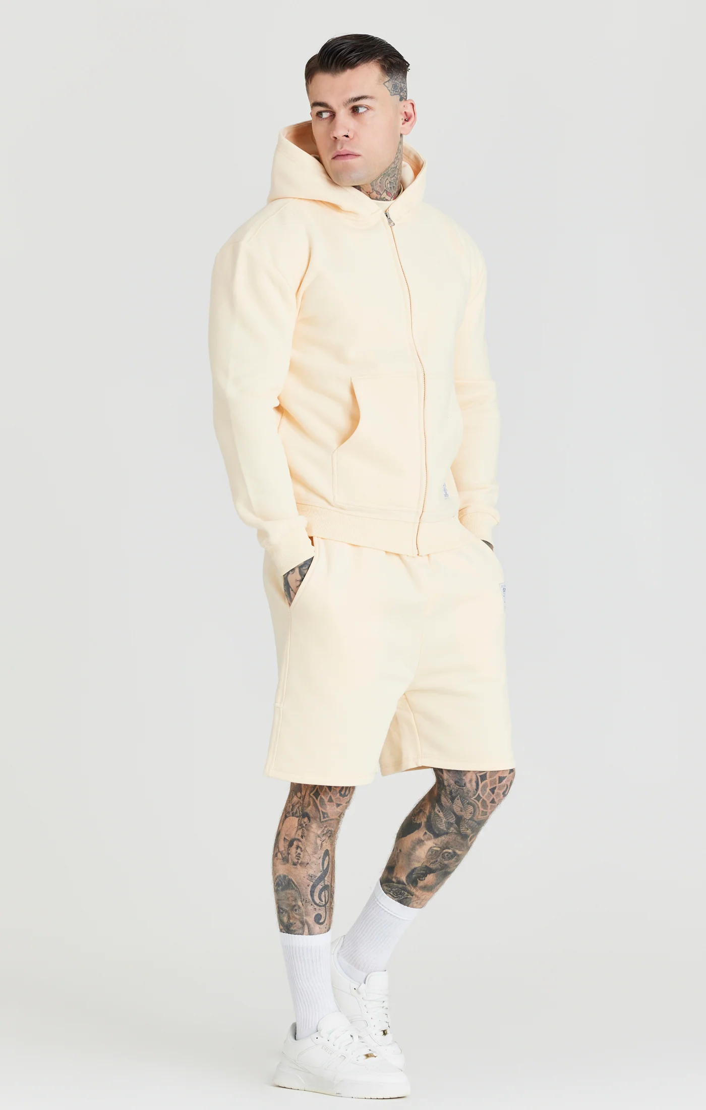 Ecru Foundation Zip Through Hoodie - Image 4