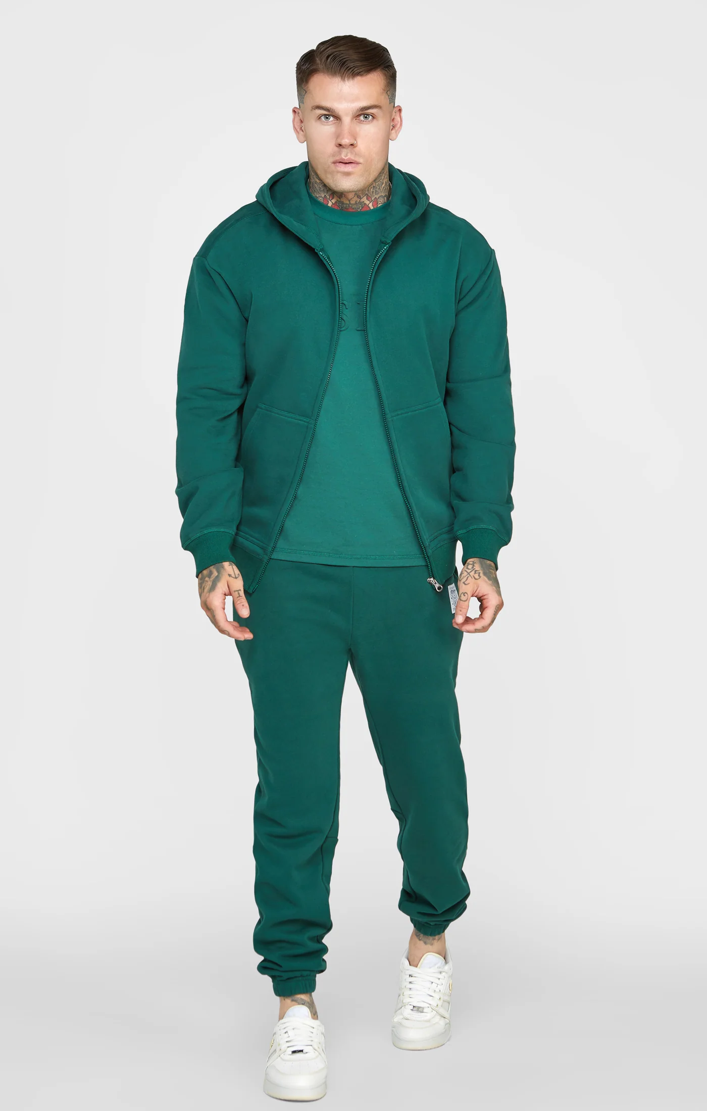 Green Zip Through Hoodie - Image 3