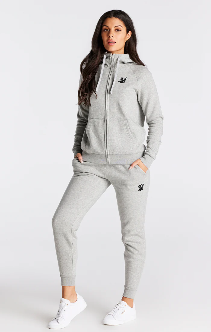 Grey Marl Essential Zip Thru Hoodie - Image 4