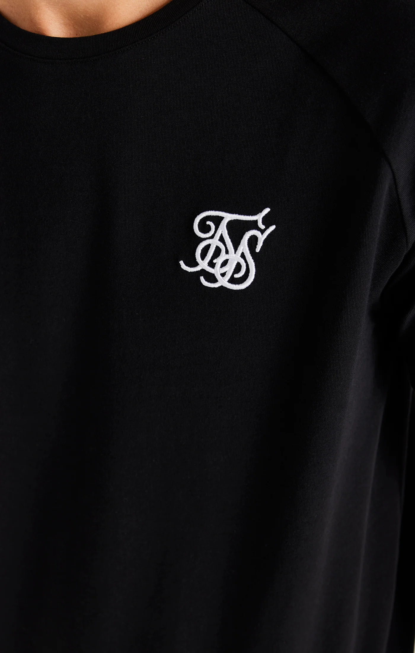 SikSilk Zonal Fade Raglan Tee - Black - Image 2