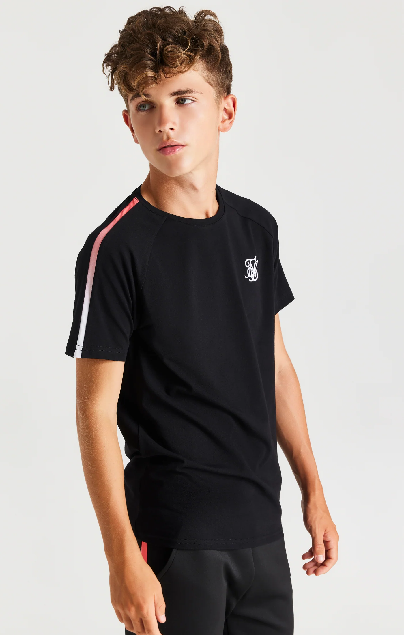 SikSilk Zonal Fade Raglan Tee - Black - Image 6