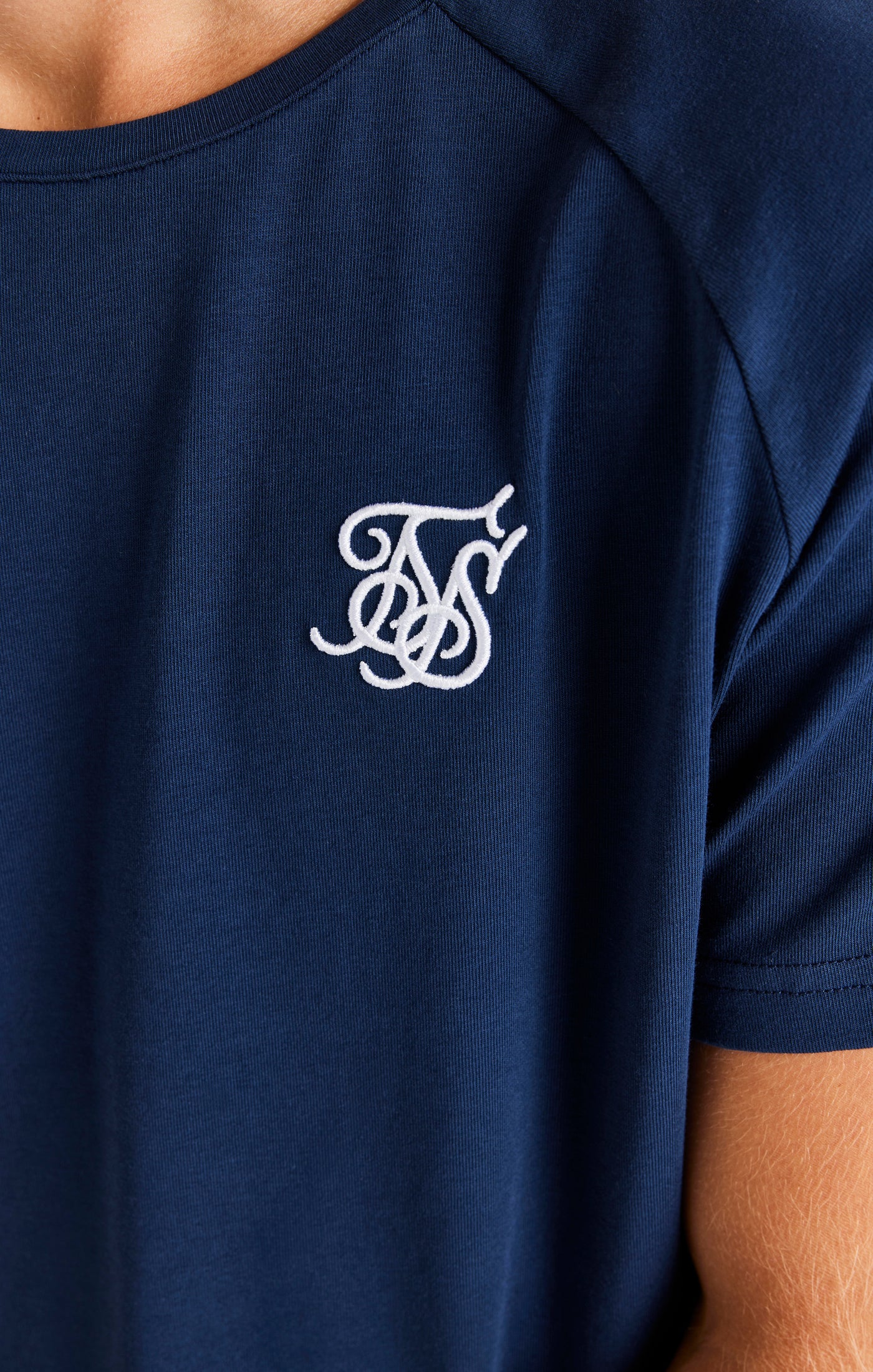 SikSilk Zonal Fade Raglan Tee - Navy - Image 2