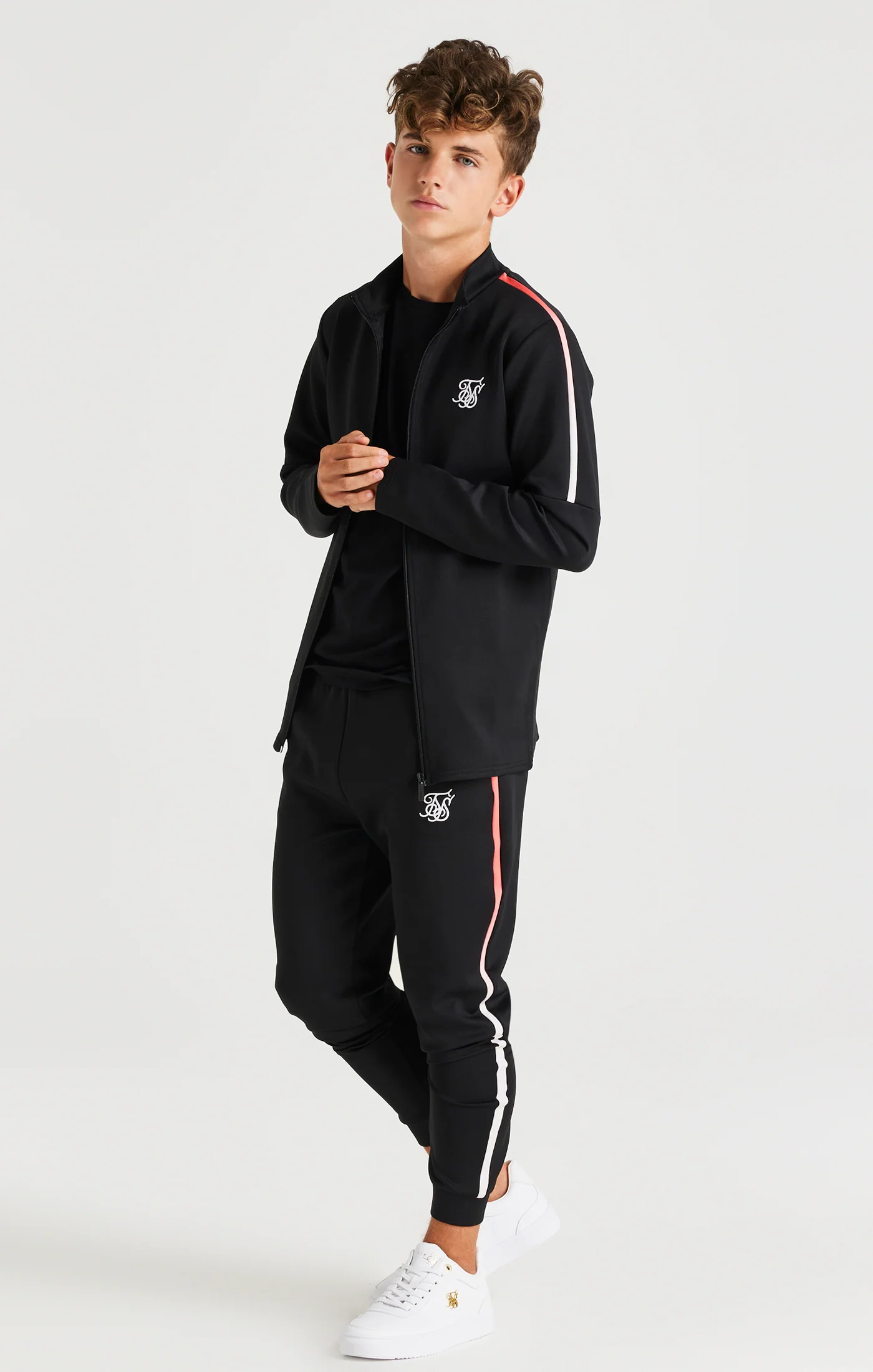 SikSilk Zonal Fade Track Top - Black - Image 3