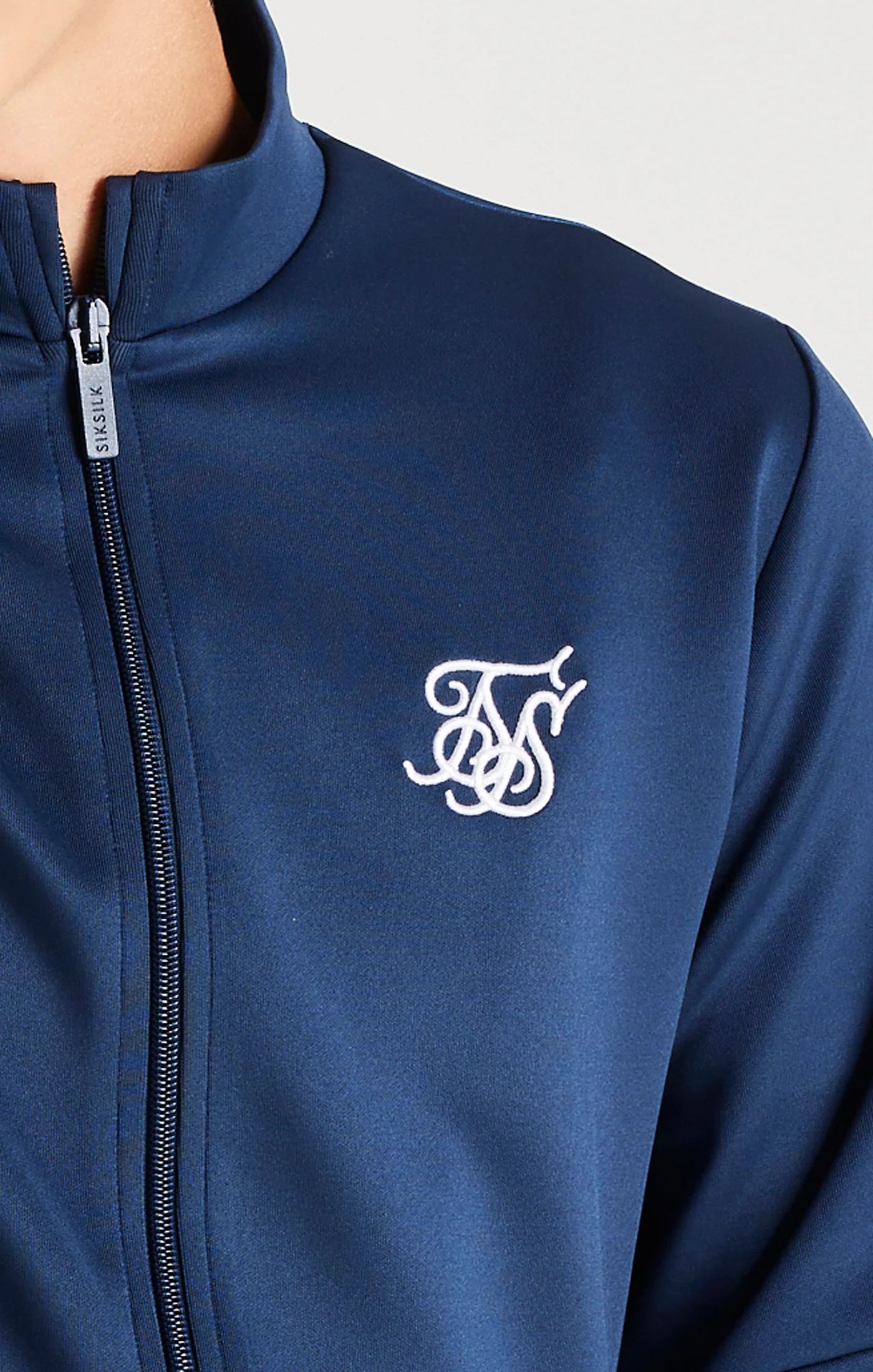 SikSilk Zonal Fade Track Top - Navy - Image 2