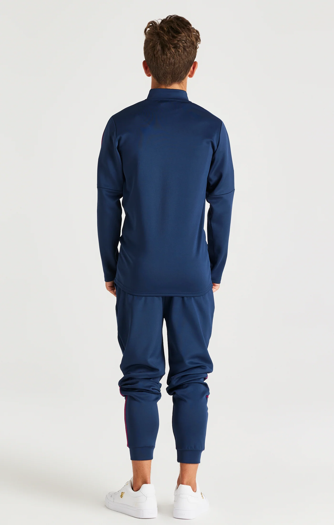 SikSilk Zonal Fade Track Top - Navy - Image 5
