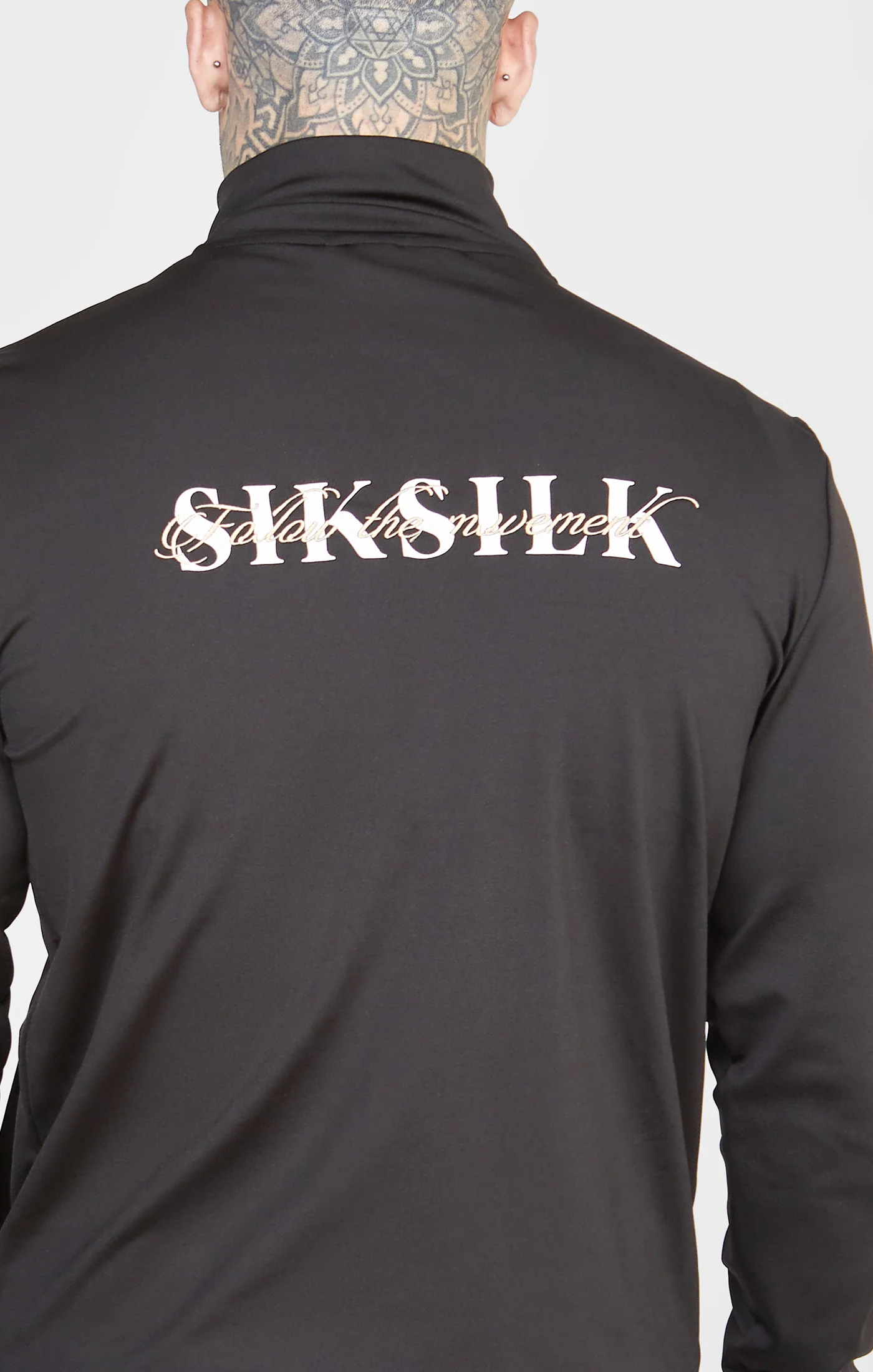 SikSilk Zonal Funnel Neck Zip Through - Black - Image 2