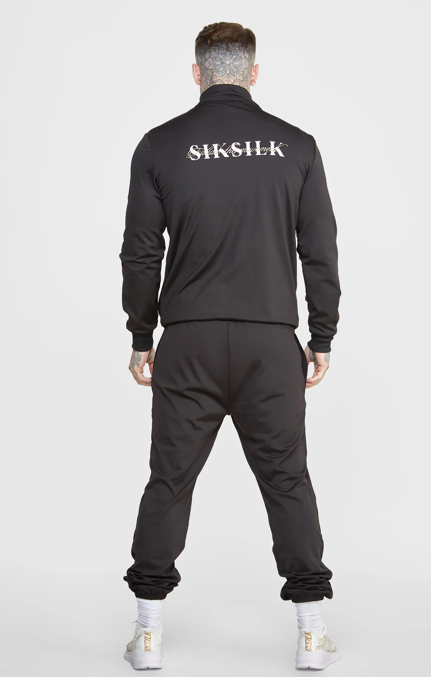 SikSilk Zonal Funnel Neck Zip Through - Black - Image 5