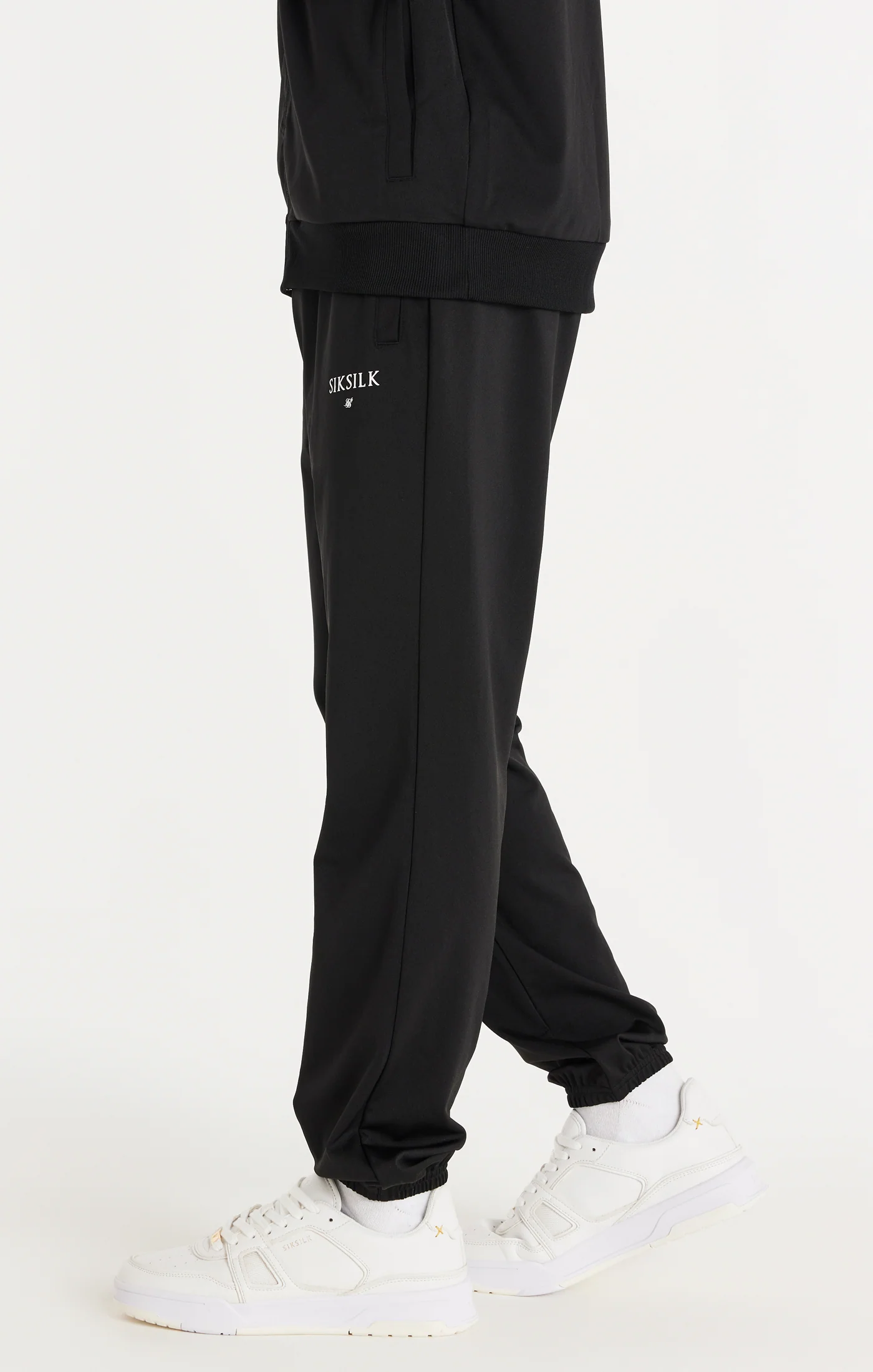 Black Loose Fit Small Cuff Trousers - Image 2