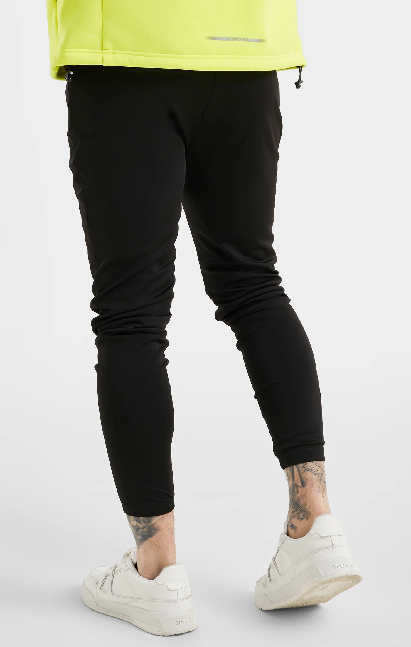 Black Sports Soft Touch Muscle Fit Cuffed Track Pant - Image 4