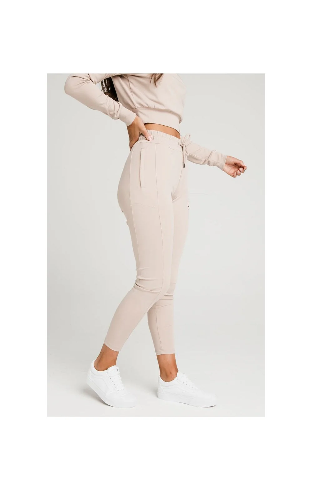 Beige Essential Track Pant - Image 4