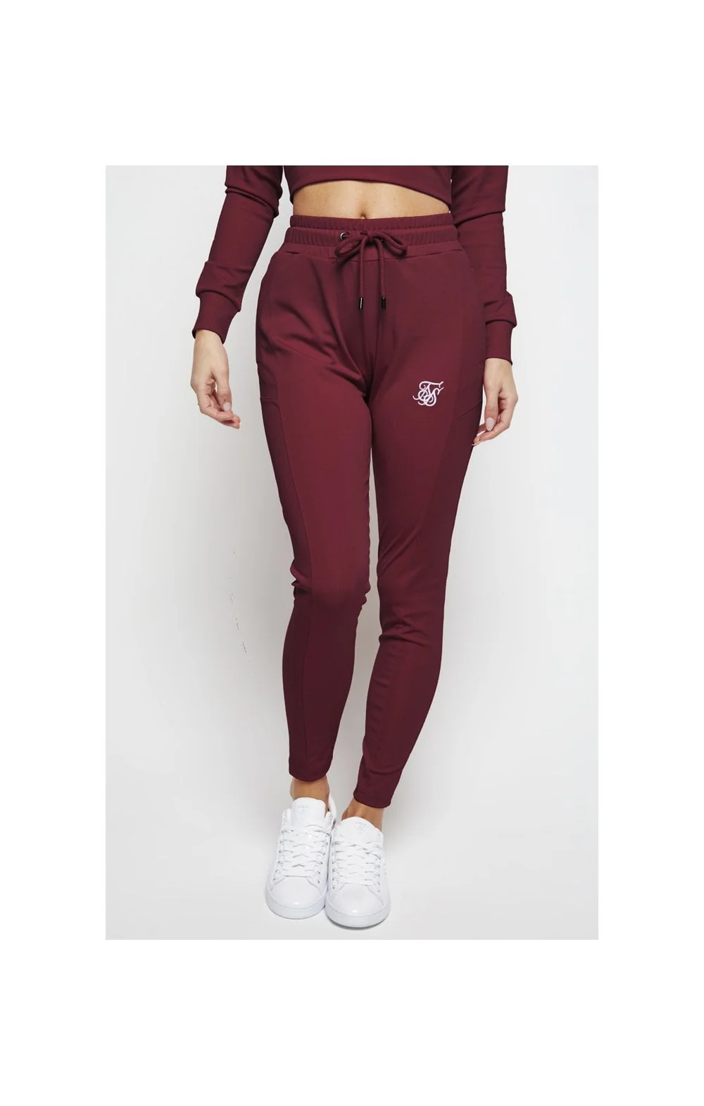 SikSilk Zonal Track Pants - Burgundy - Image 3