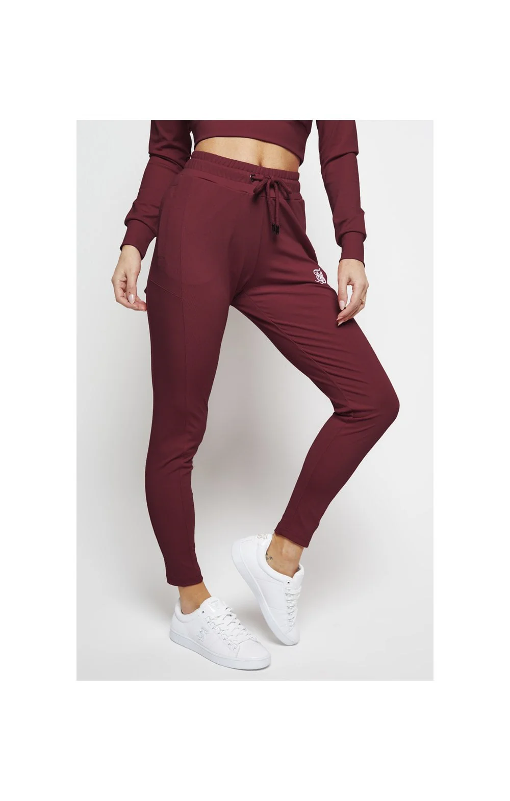 SikSilk Zonal Track Pants - Burgundy - Image 4