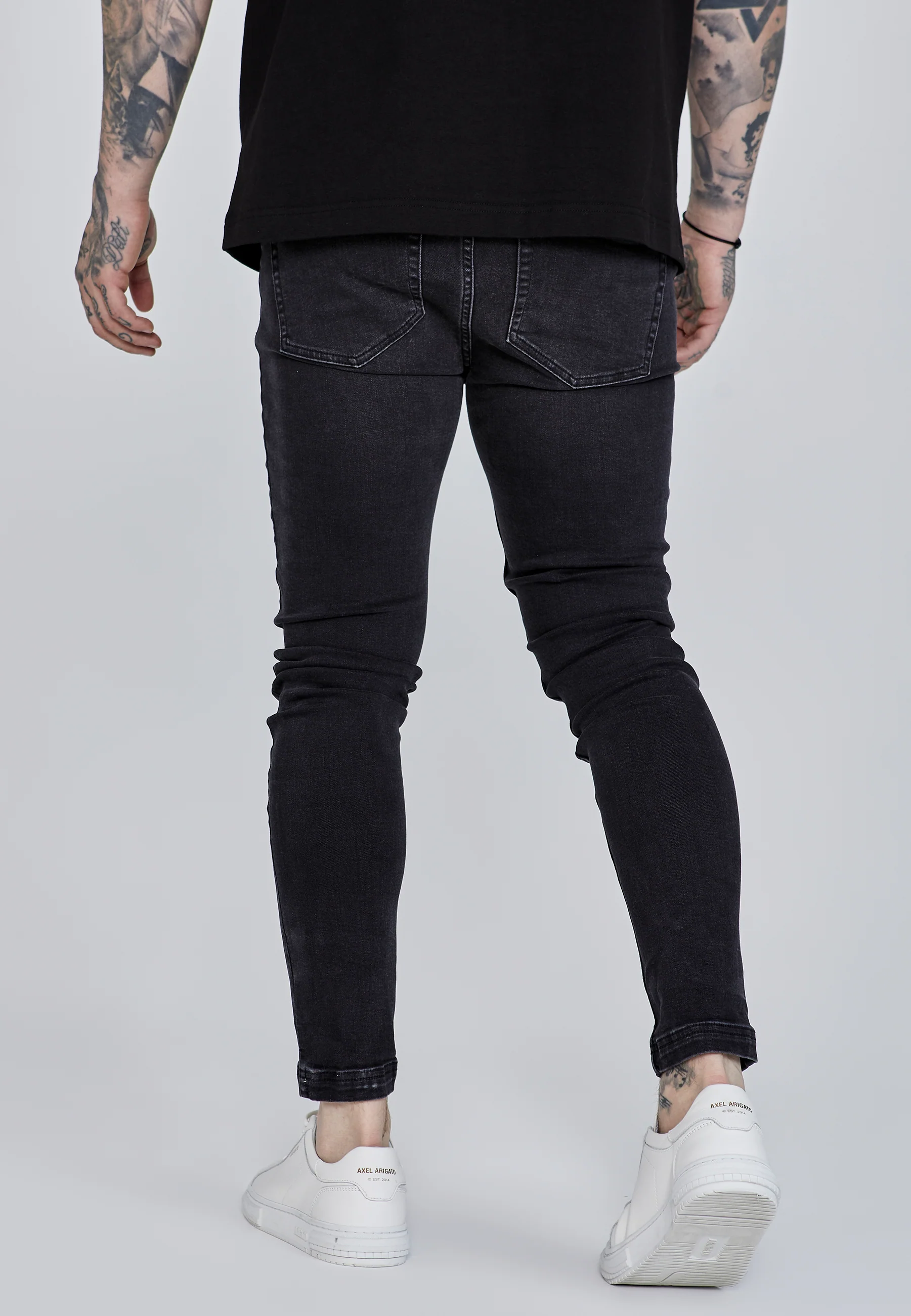 Skinny Jeans Washed Black - Image 4