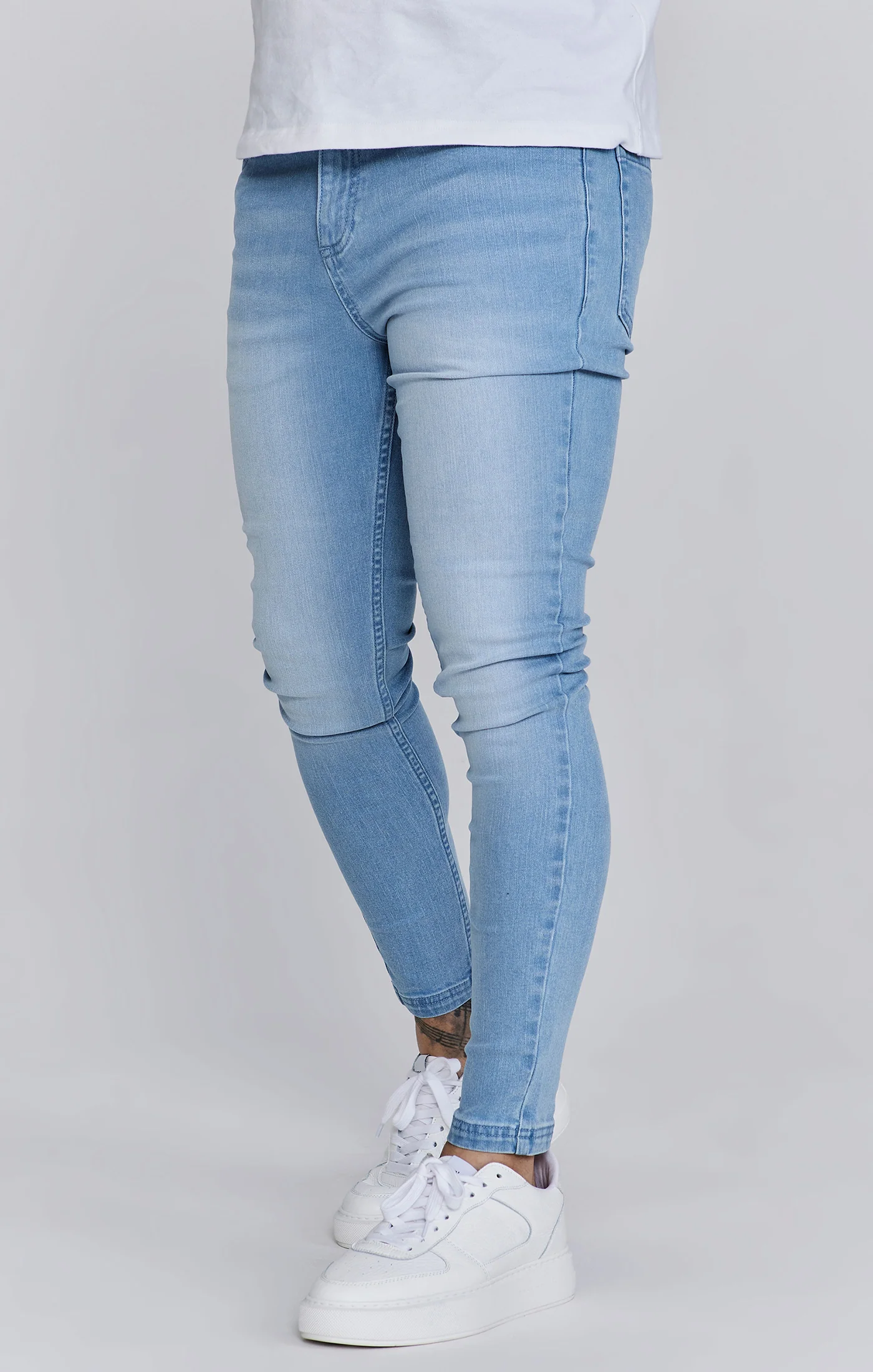 Skinny Jeans Washed Light Blue