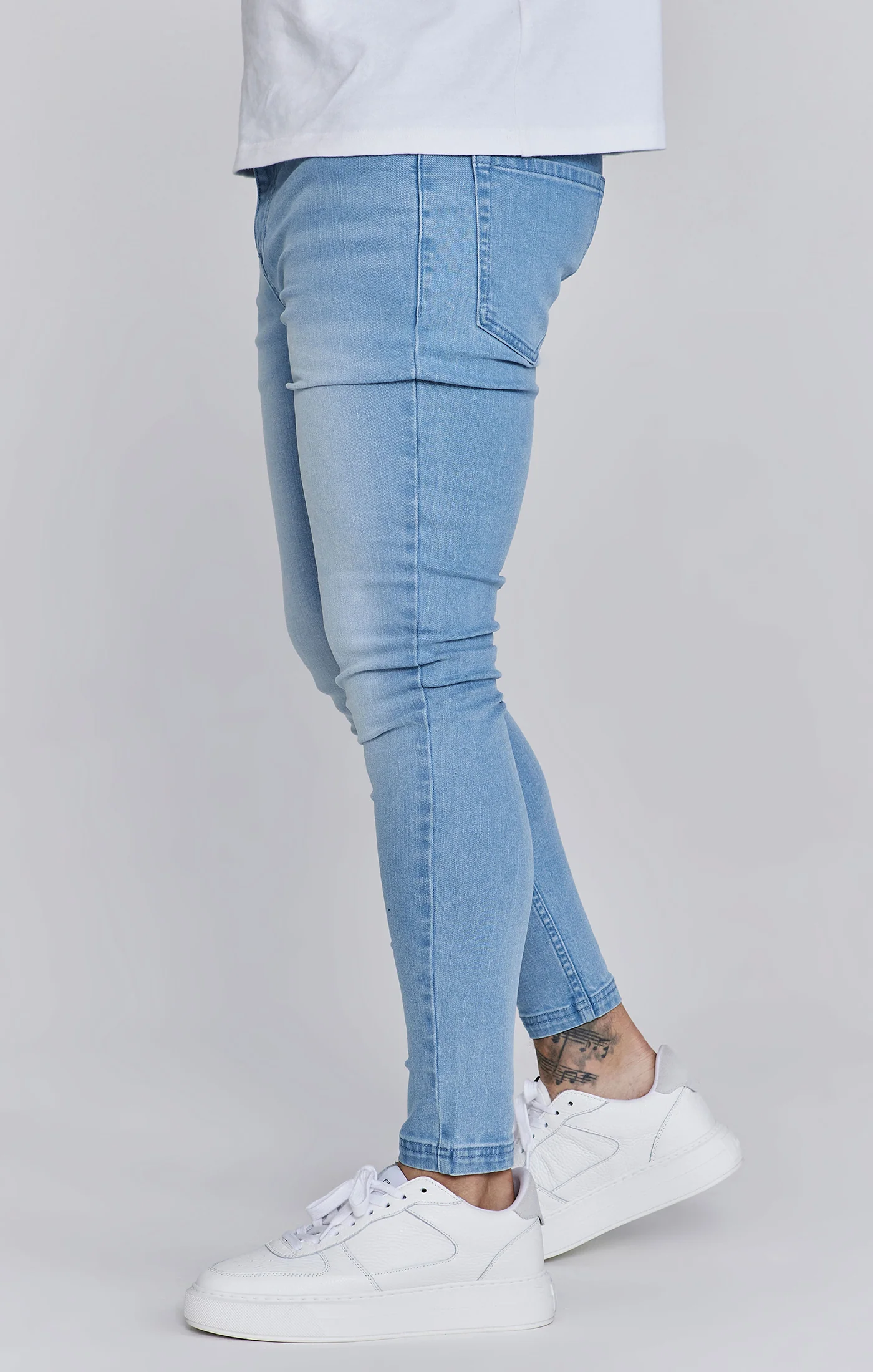 Skinny Jeans Washed Light Blue - Image 3
