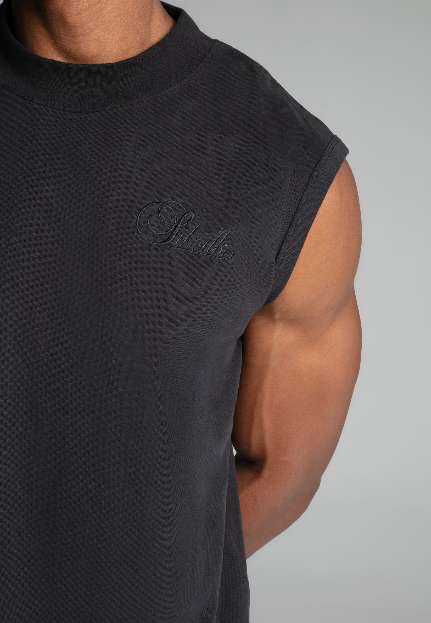 Black Sleeveless T-Shirt - Image 3