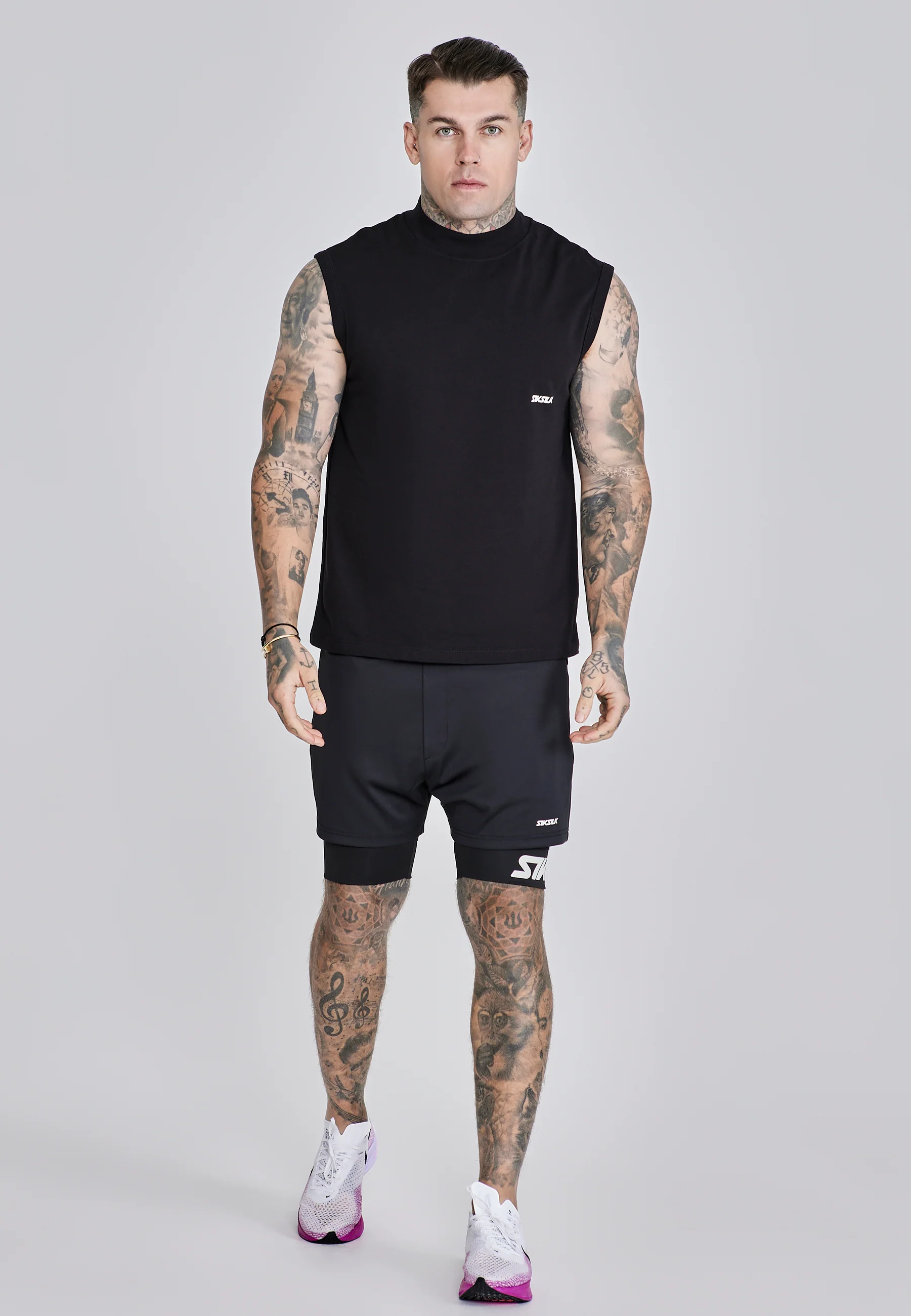Black Sleeveless T-Shirt - Image 3