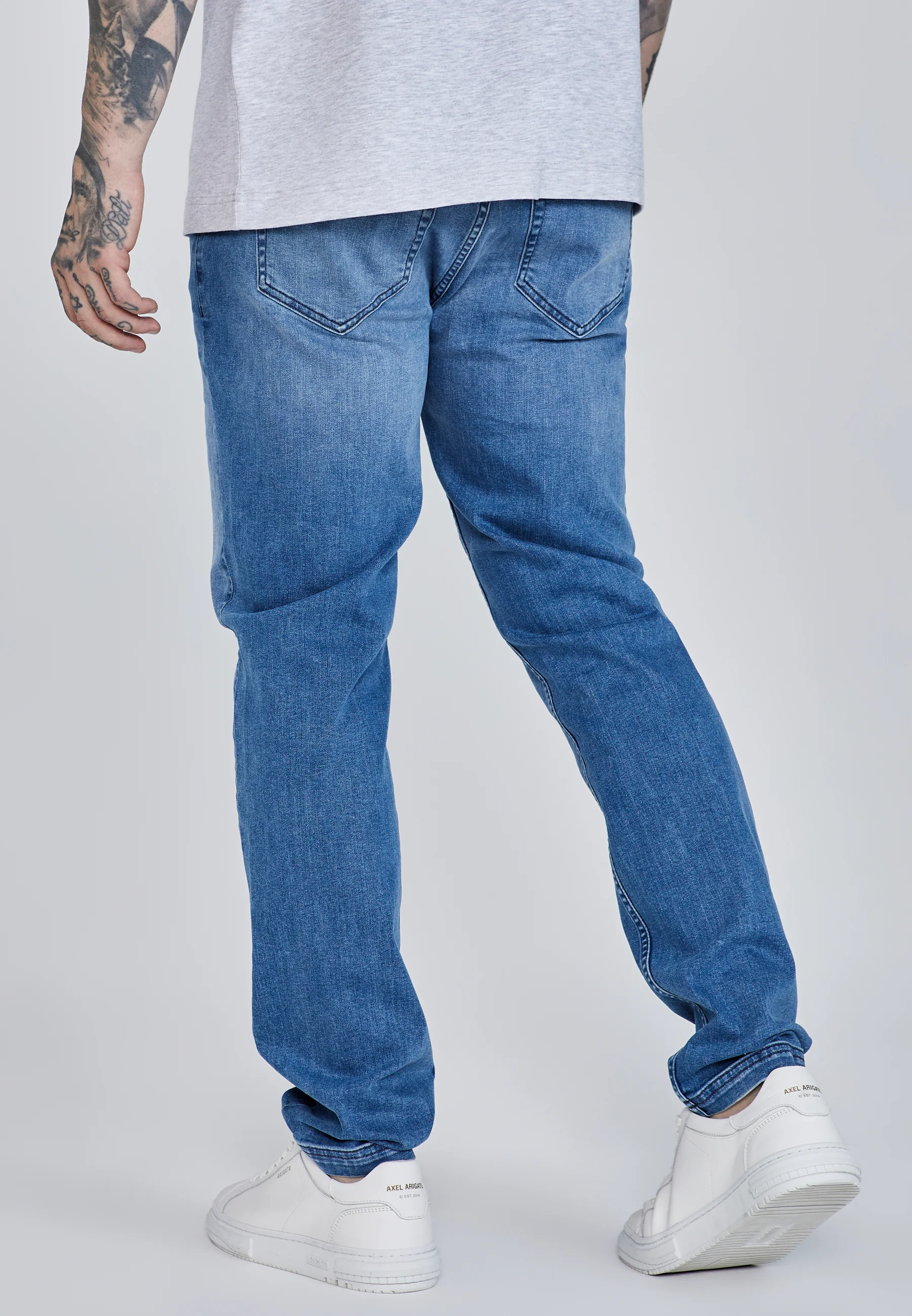 Slim Fit Jeans Washed Mid Blue - Image 4