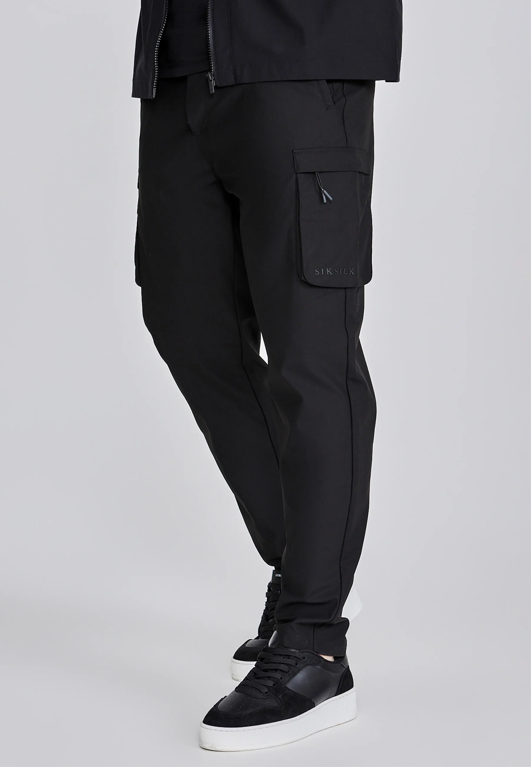 Black Smart Cargo Pants