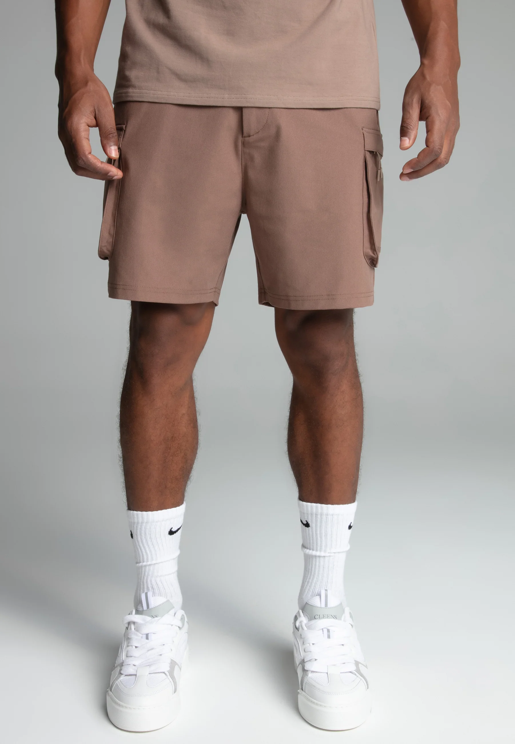 Brown Smart Cargo Shorts - Image 3