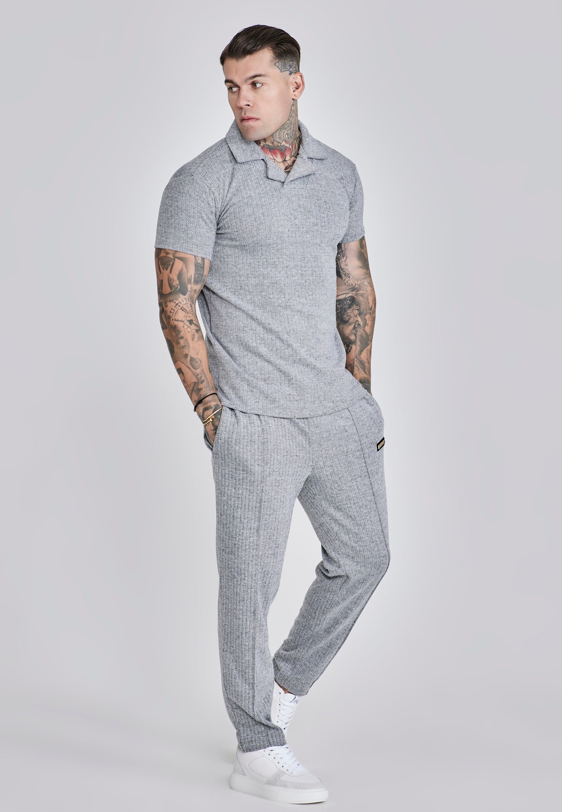 Grey Smart Polo T-Shirt - Image 4