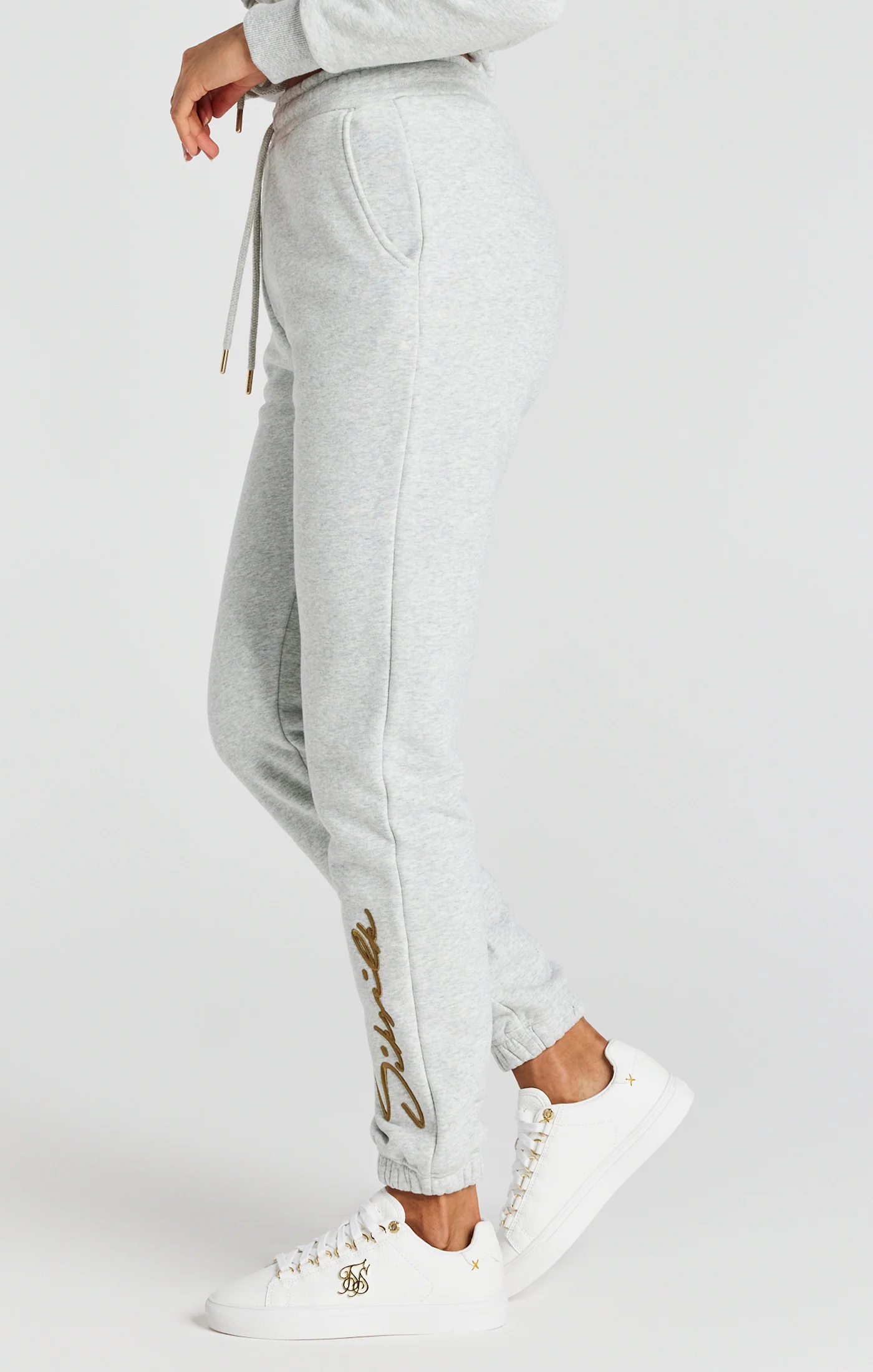 Grey Marl Signature Joggers - Image 2