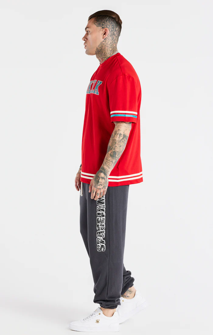Red Green Space Jam x SikSilk Baseball T-Shirt - Image 6