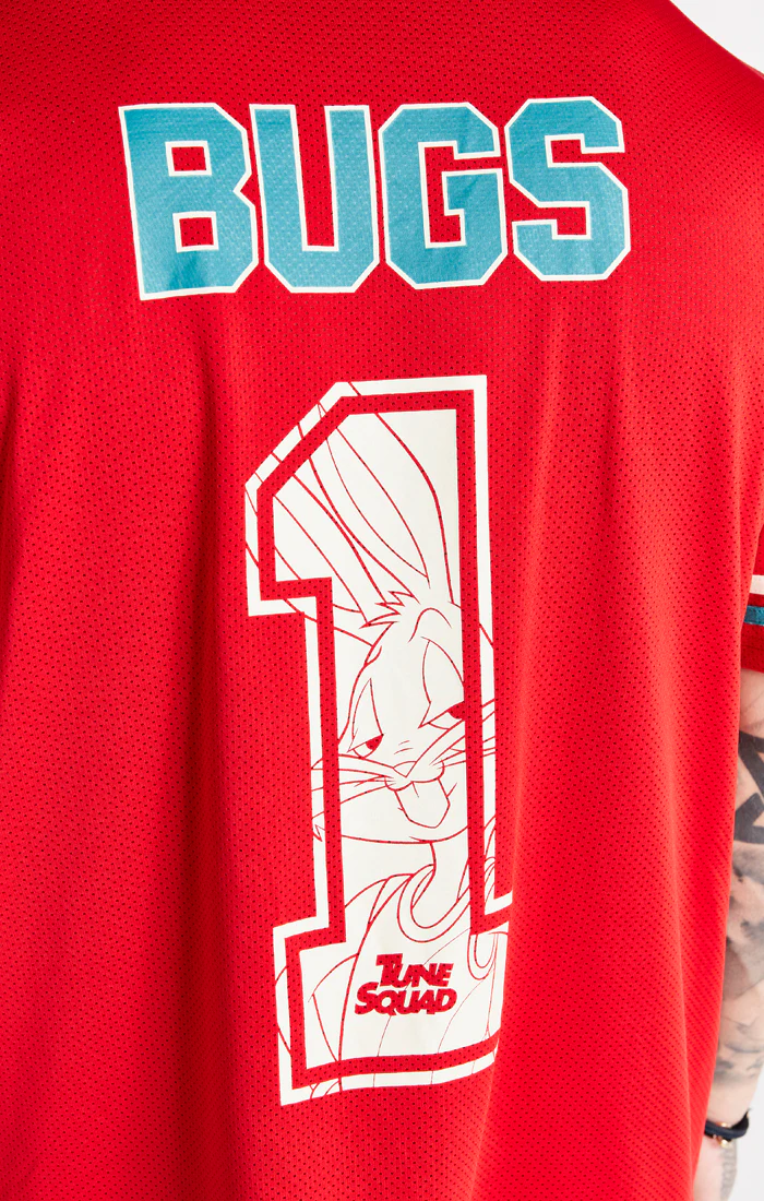 Red Green Space Jam x SikSilk Baseball T-Shirt - Image 8