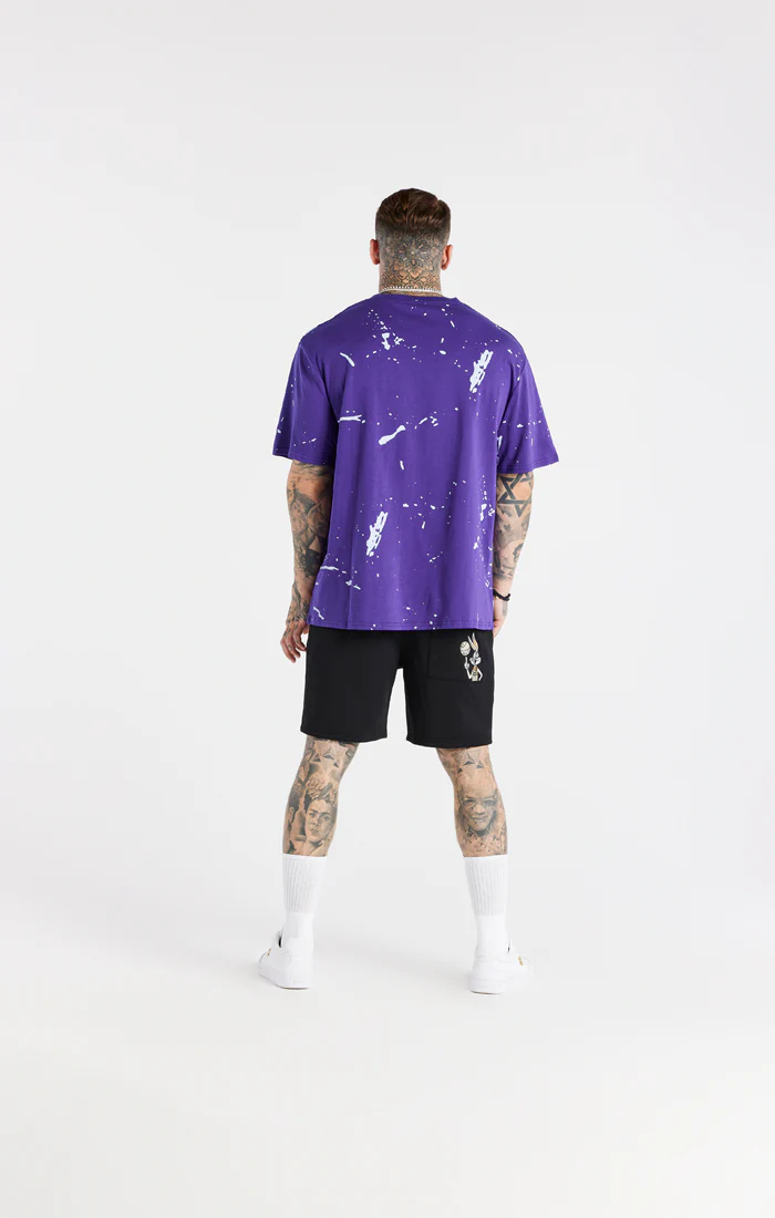 Purple Space Jam x SikSilk Distressed T-Shirt - Image 6