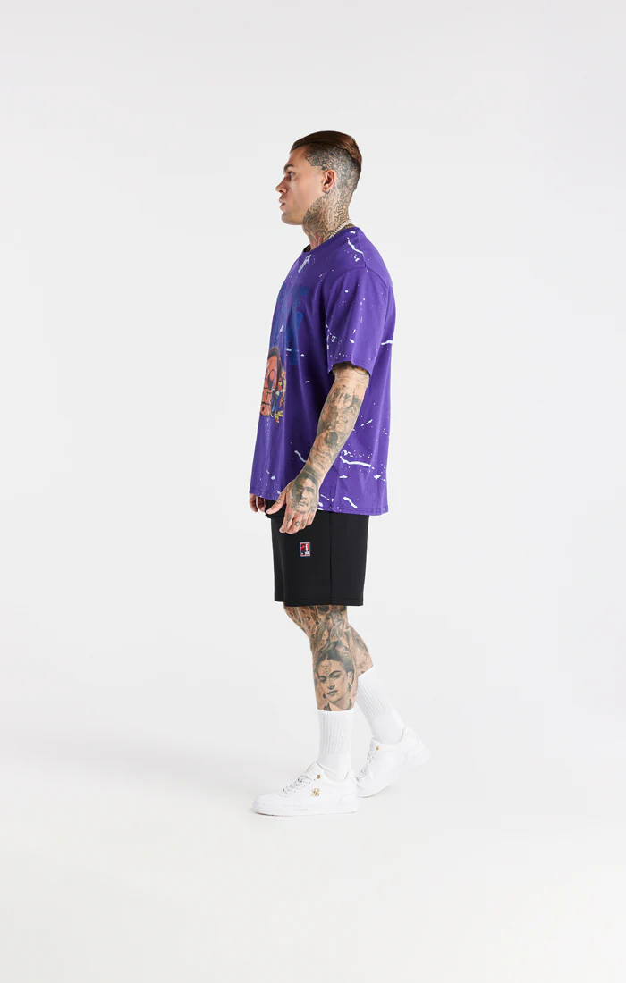 Purple Space Jam x SikSilk Distressed T-Shirt - Image 7