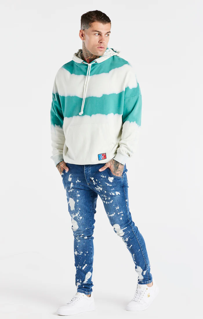 Teal Space Jam x SikSilk Marble Wash Oversized Hoodie - Image 3