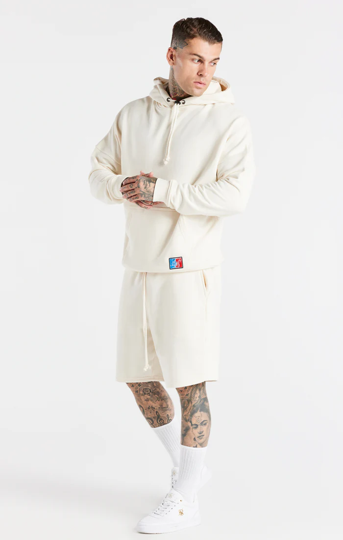Ecru Space Jam x SikSilk Towelling Logo Hoodie - Image 3