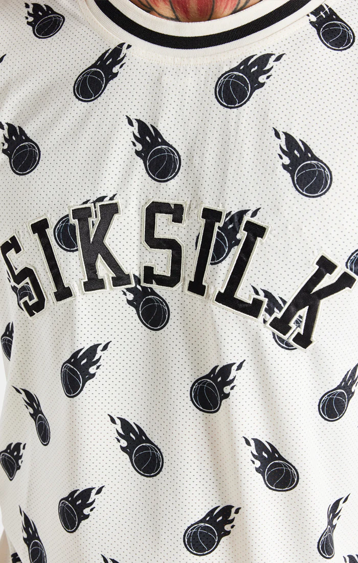 Ecru Space Jam x SikSilk Basketball Vest - Image 2