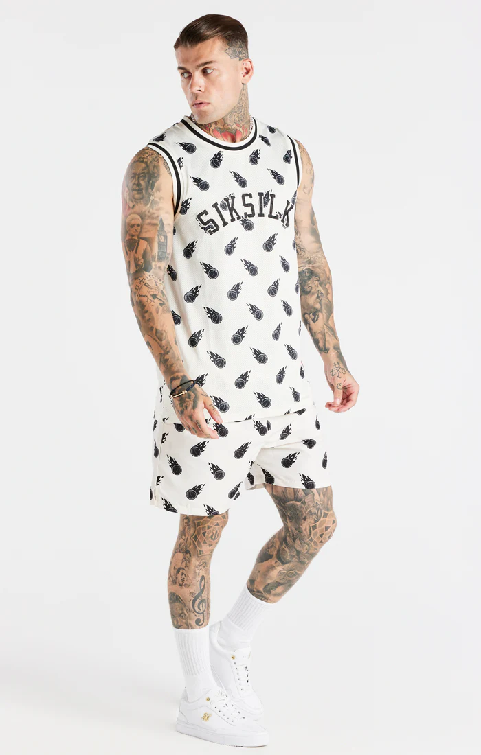 Ecru Space Jam x SikSilk Basketball Vest - Image 3