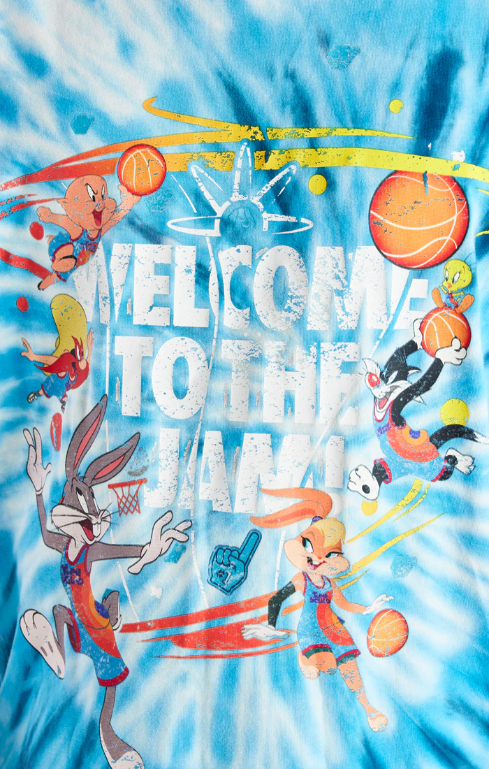 Blue Space Jam x SikSilk Graphic T-Shirt - Image 2