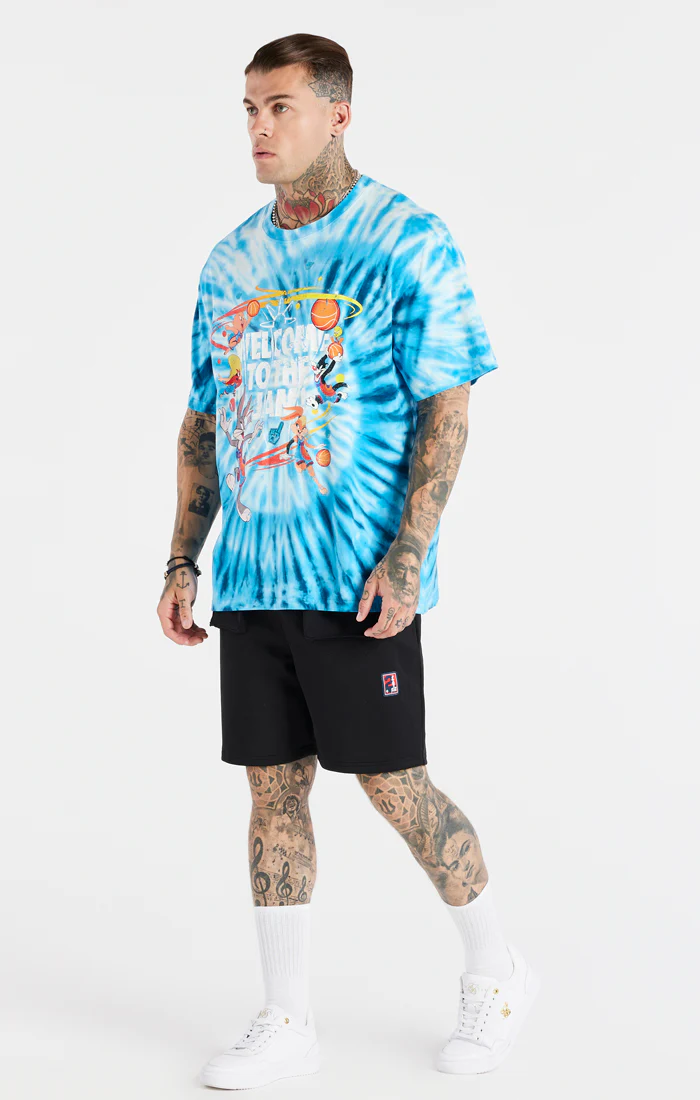 Blue Space Jam x SikSilk Graphic T-Shirt - Image 3