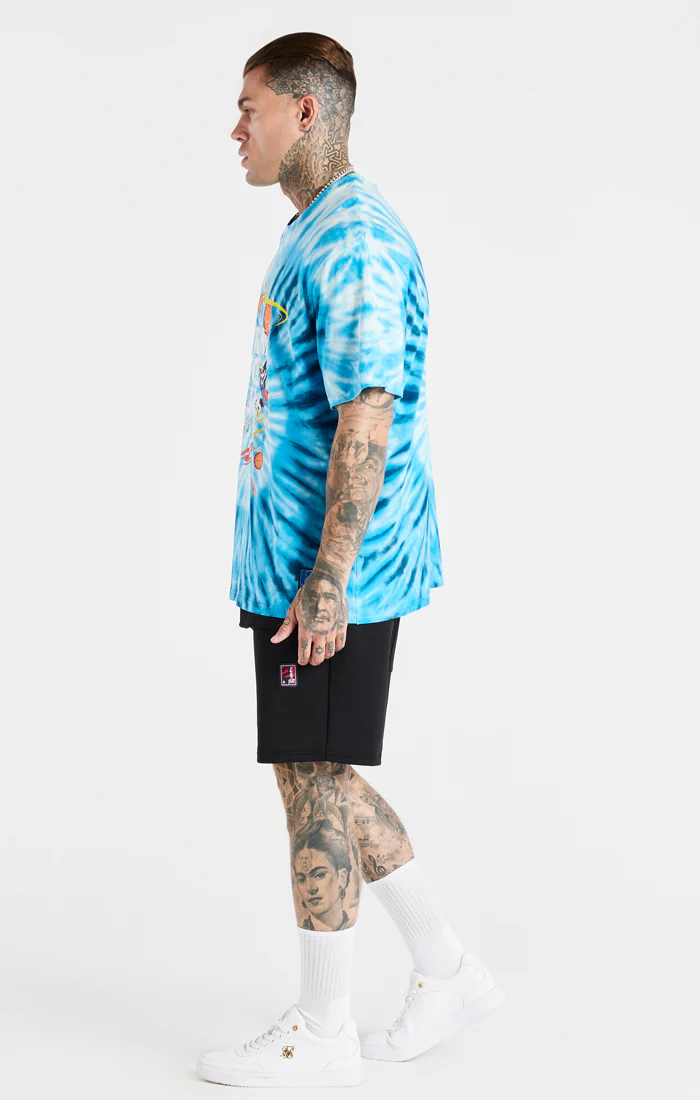 Blue Space Jam x SikSilk Graphic T-Shirt - Image 4