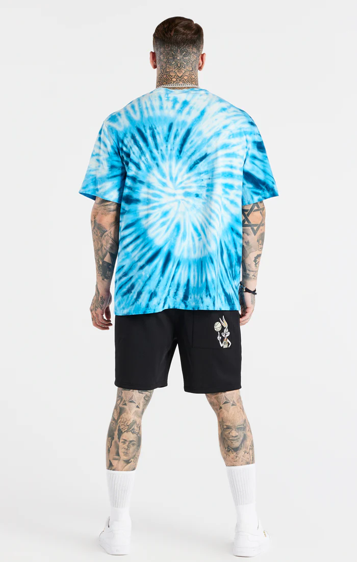 Blue Space Jam x SikSilk Graphic T-Shirt - Image 5