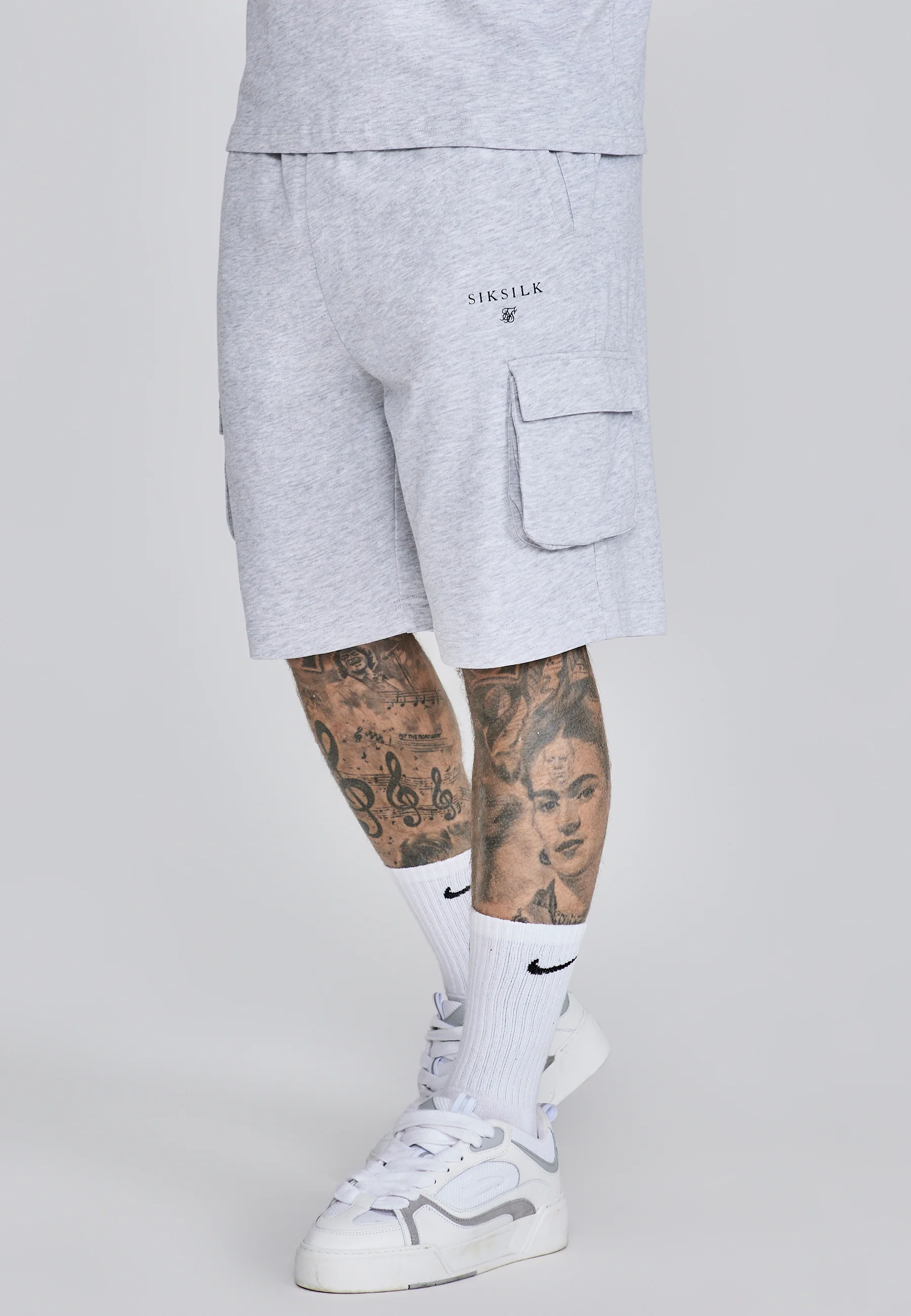 Grey Marl T-Shirt and Shorts Set - Image 3