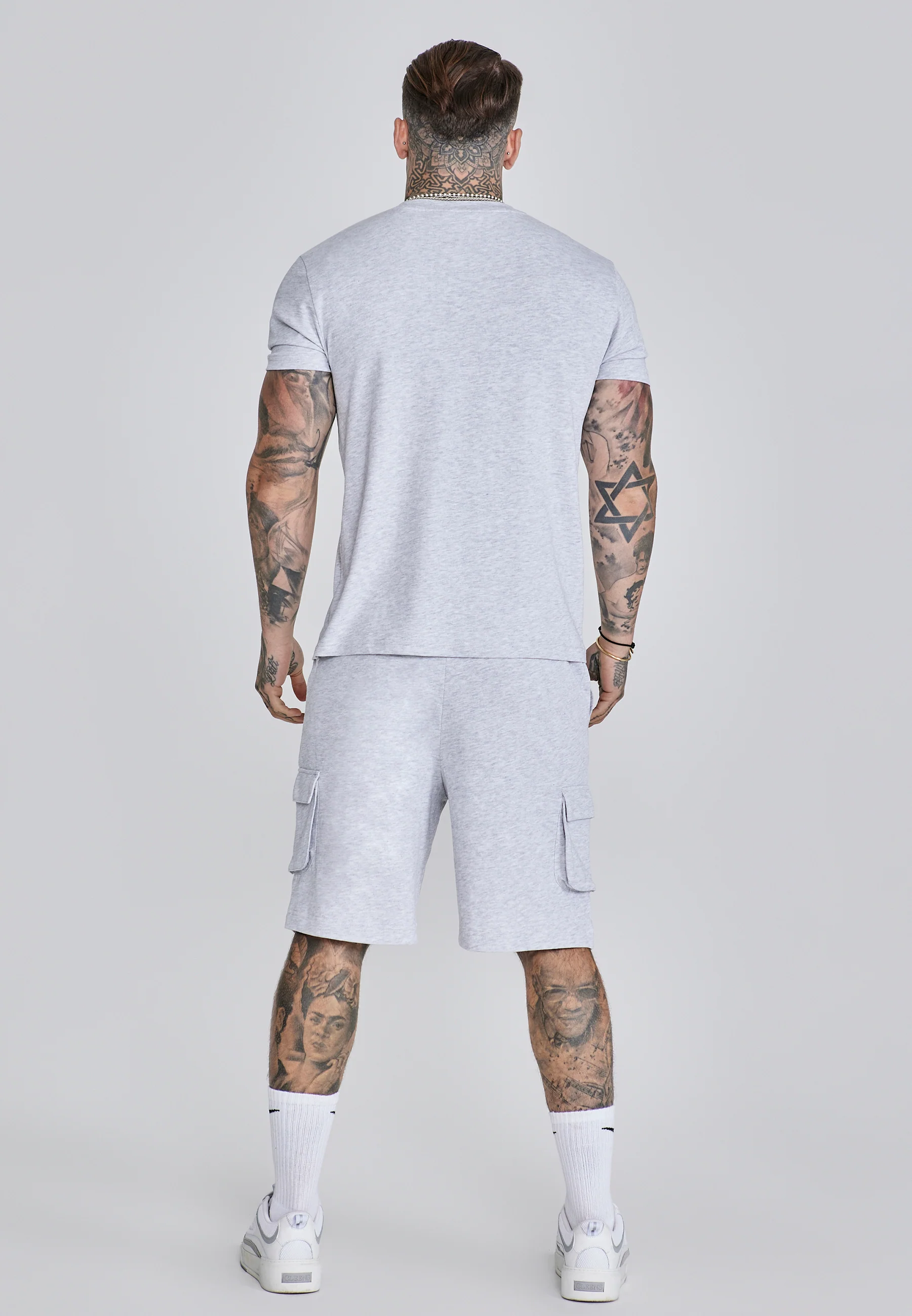 Grey Marl T-Shirt and Shorts Set - Image 5