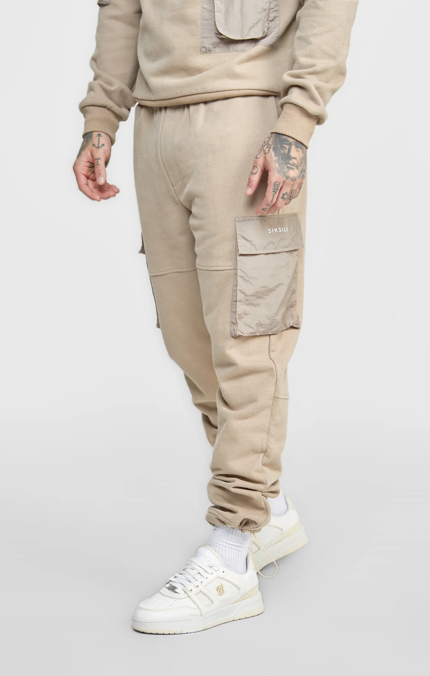 Tan Contrast Pocket Cargo Pant