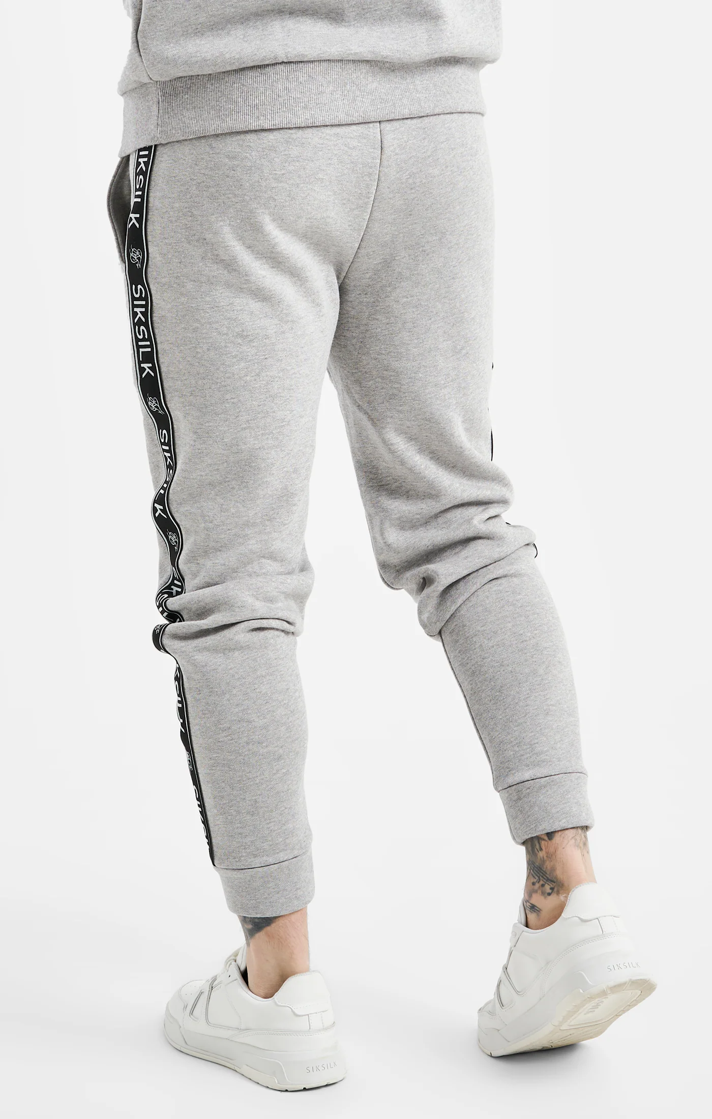Grey Taped Sweatshirt And Jogger Tracksuit Set - Image 11