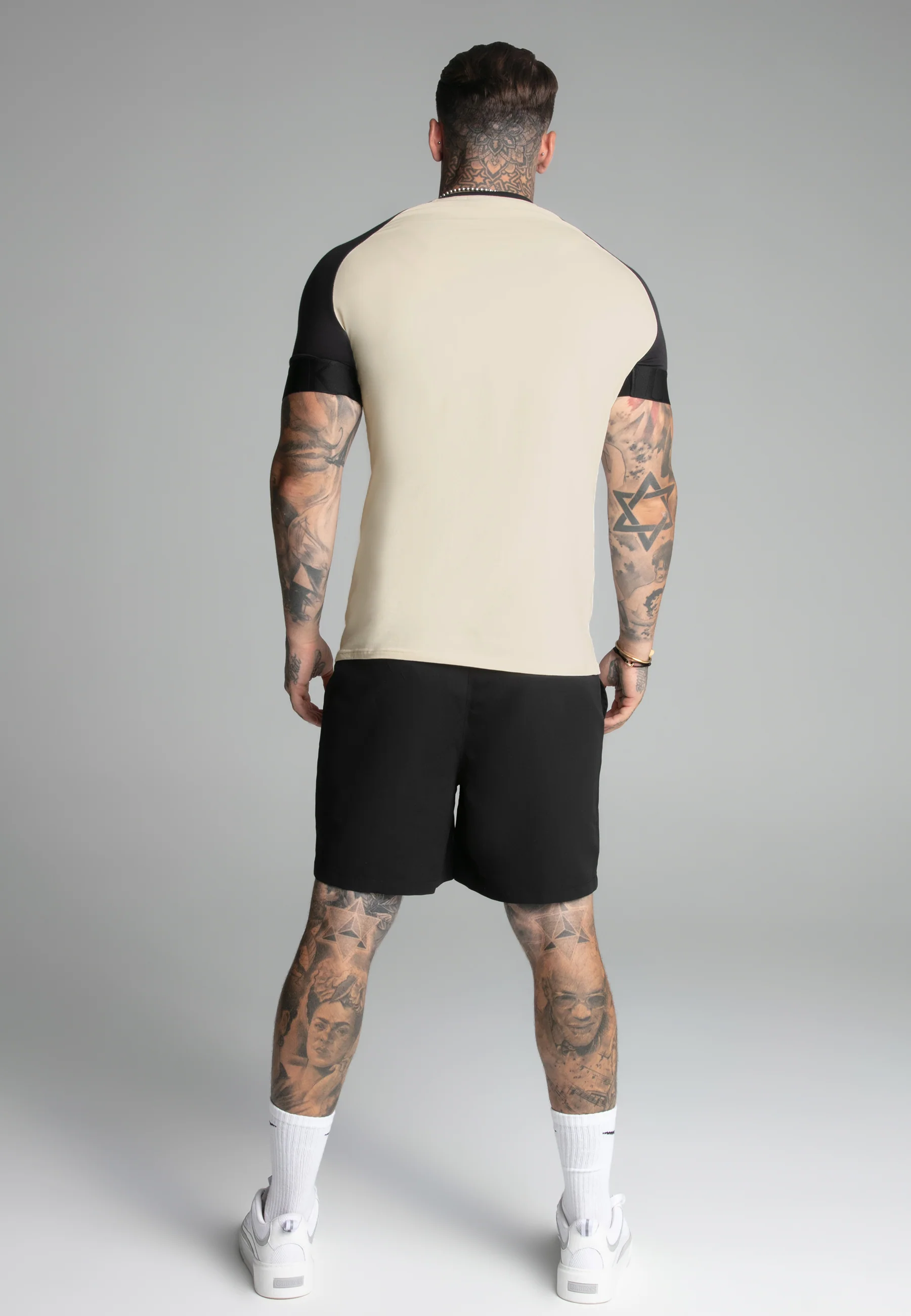 Ecru,Black Tech T-Shirt - Image 5
