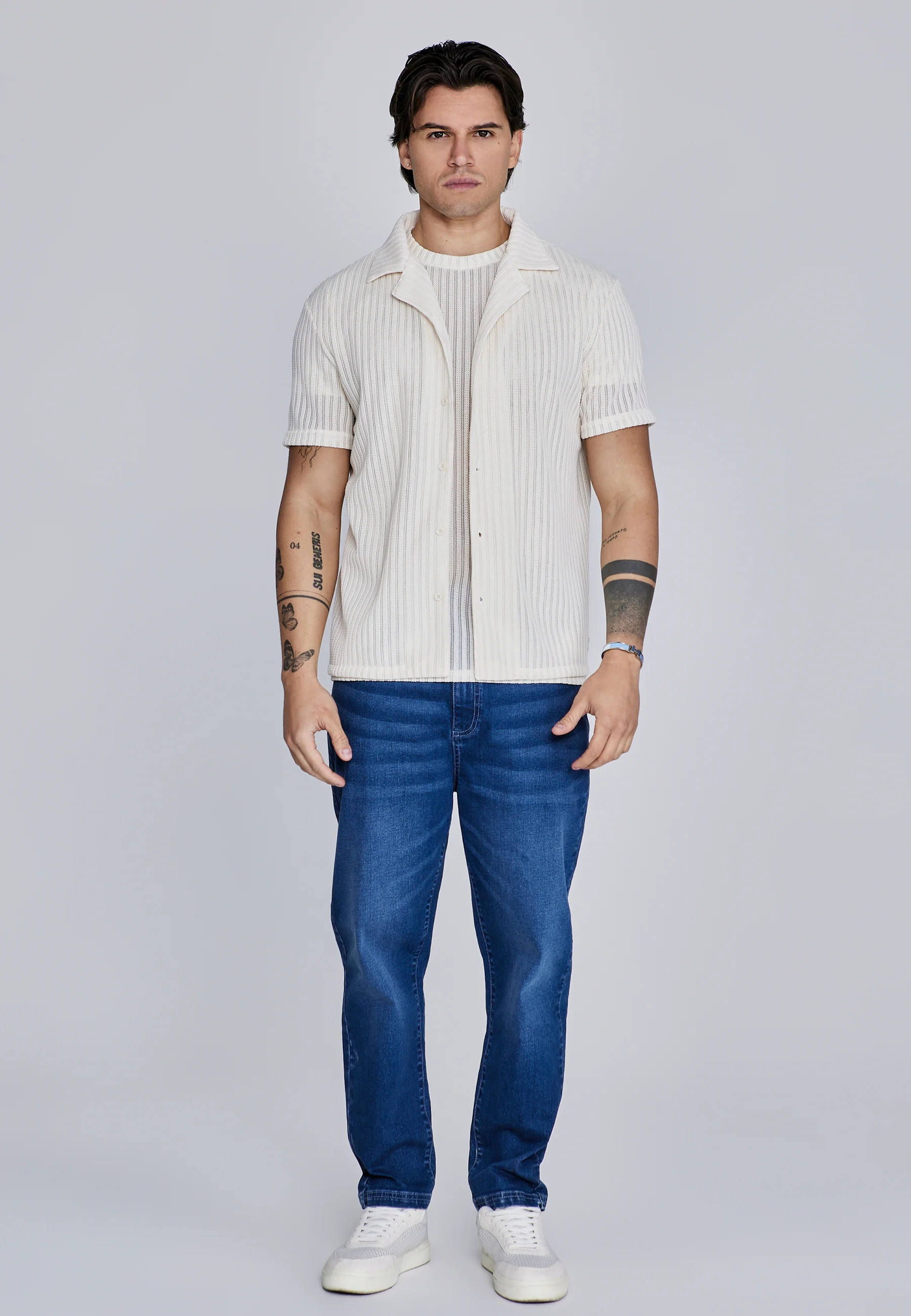 Ecru Textured Resort Shirt - Image 3