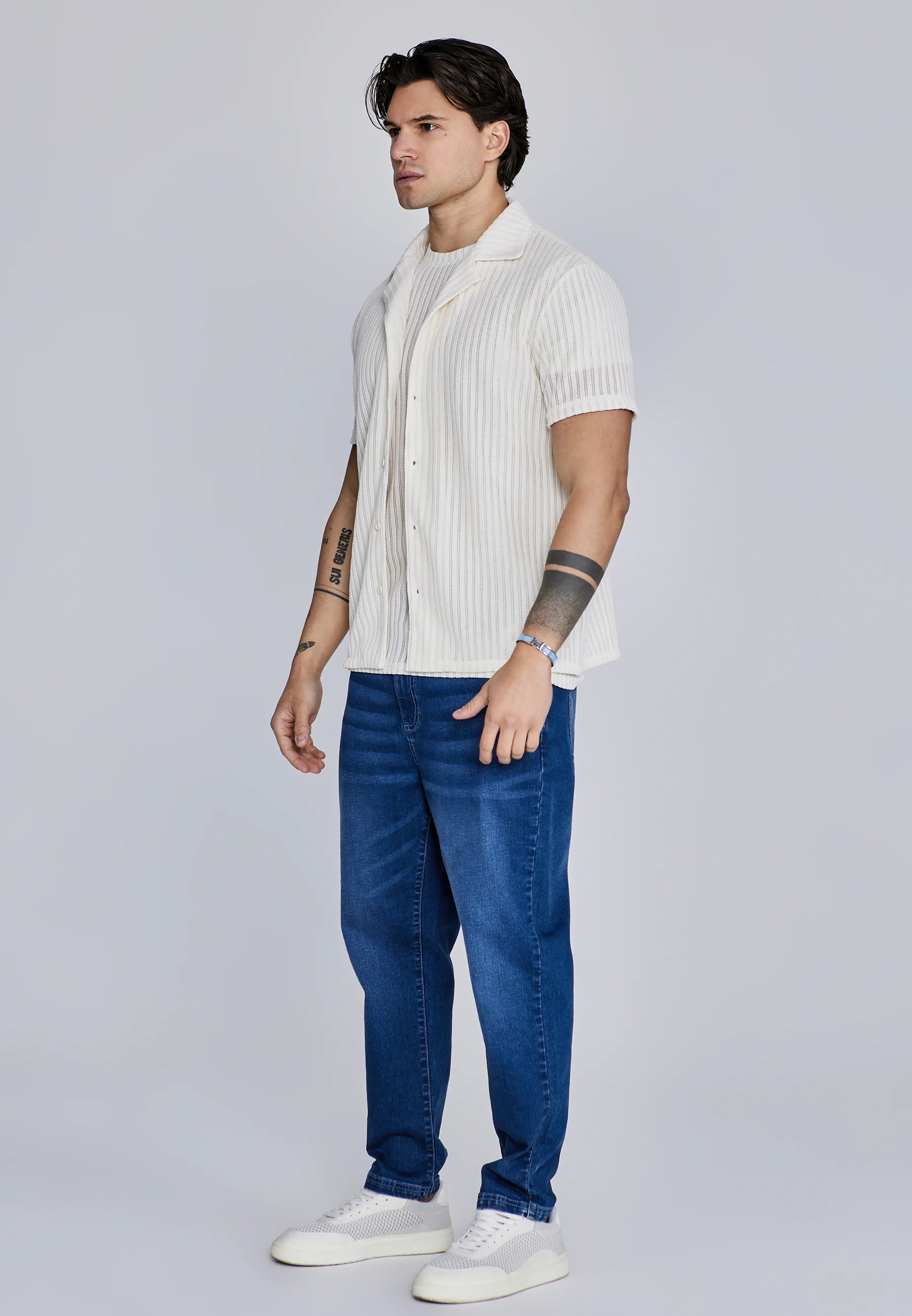 Ecru Textured Resort Shirt - Image 4